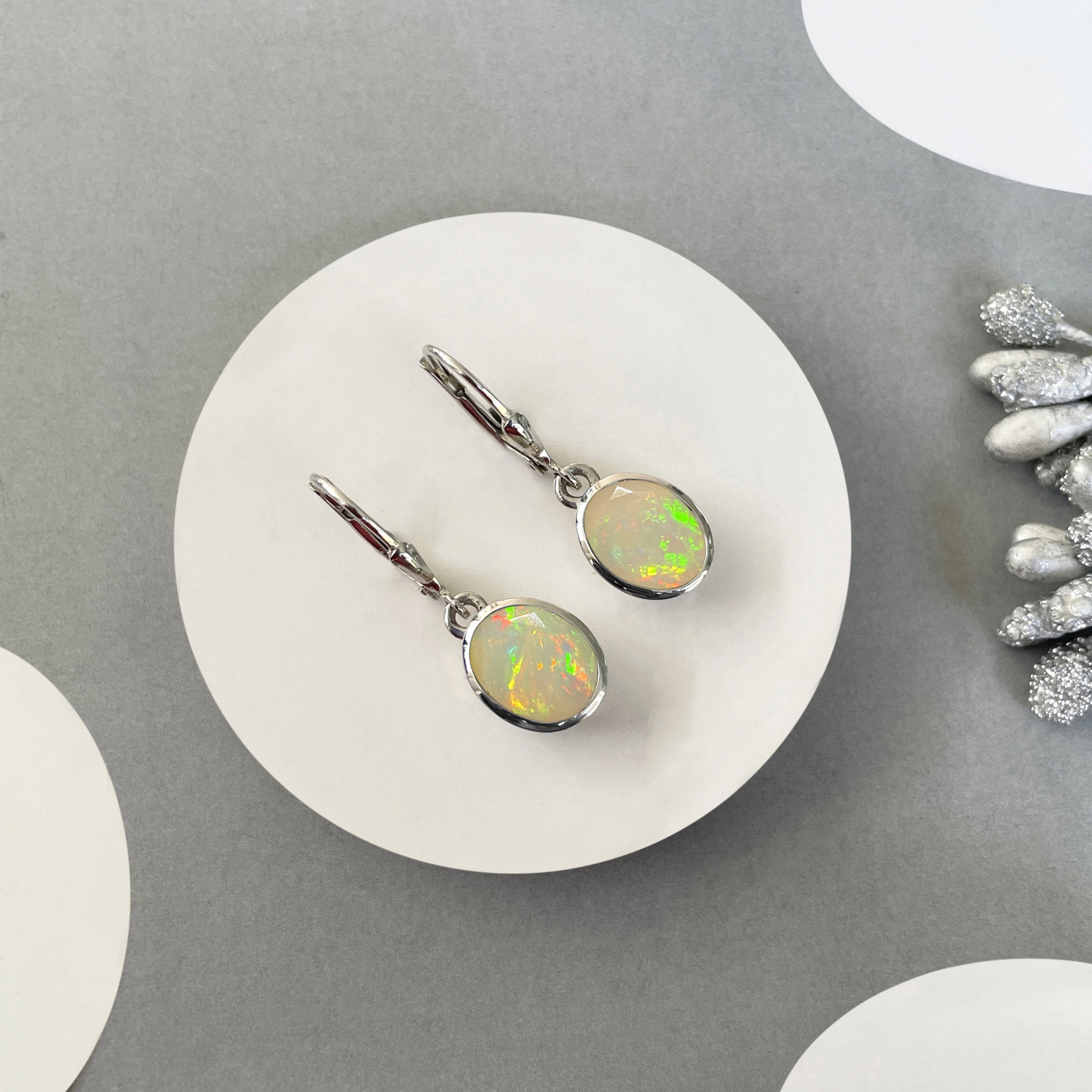 Opal Leverback Earring-(OPL-SE-713.)