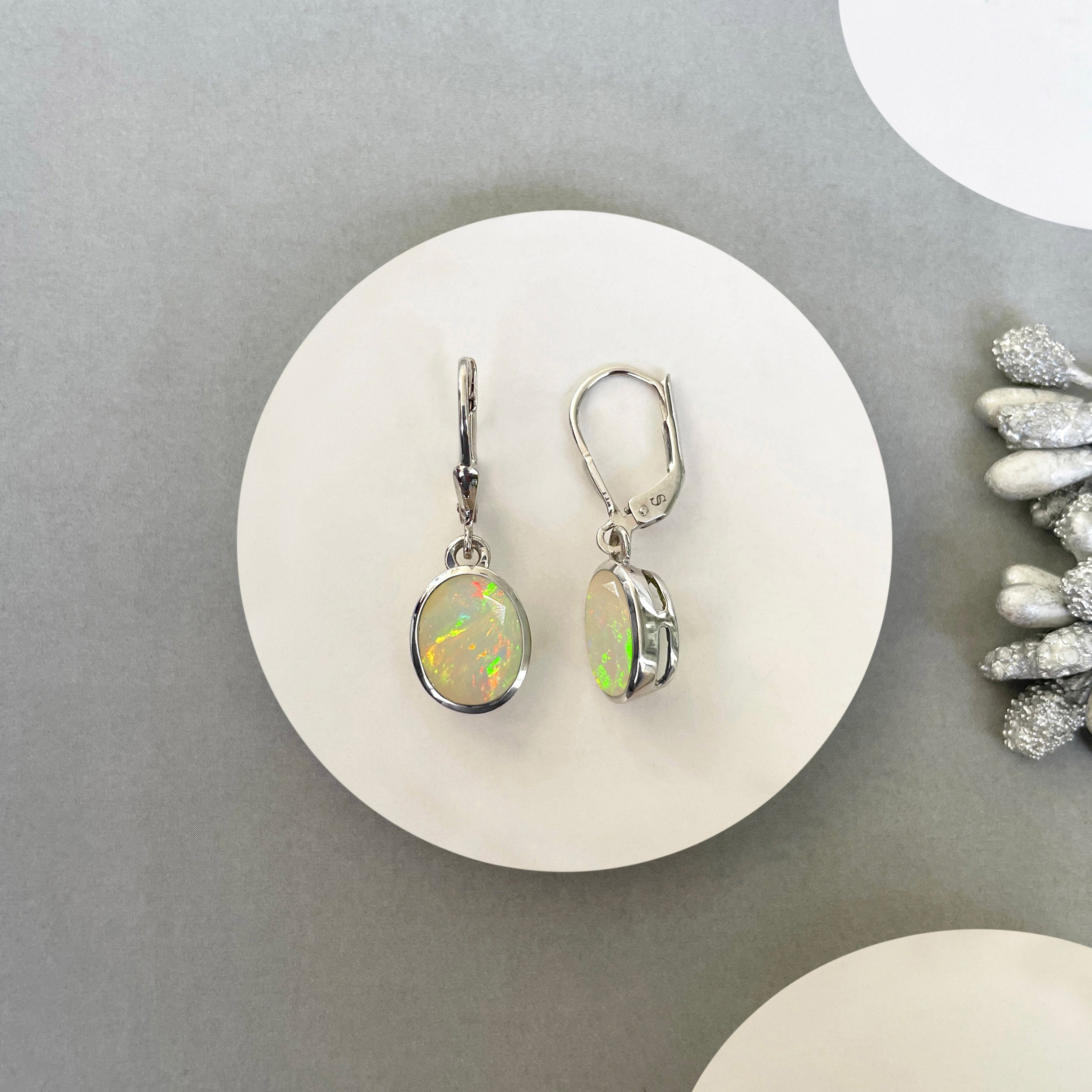 Opal Leverback Earring-(OPL-SE-713.)