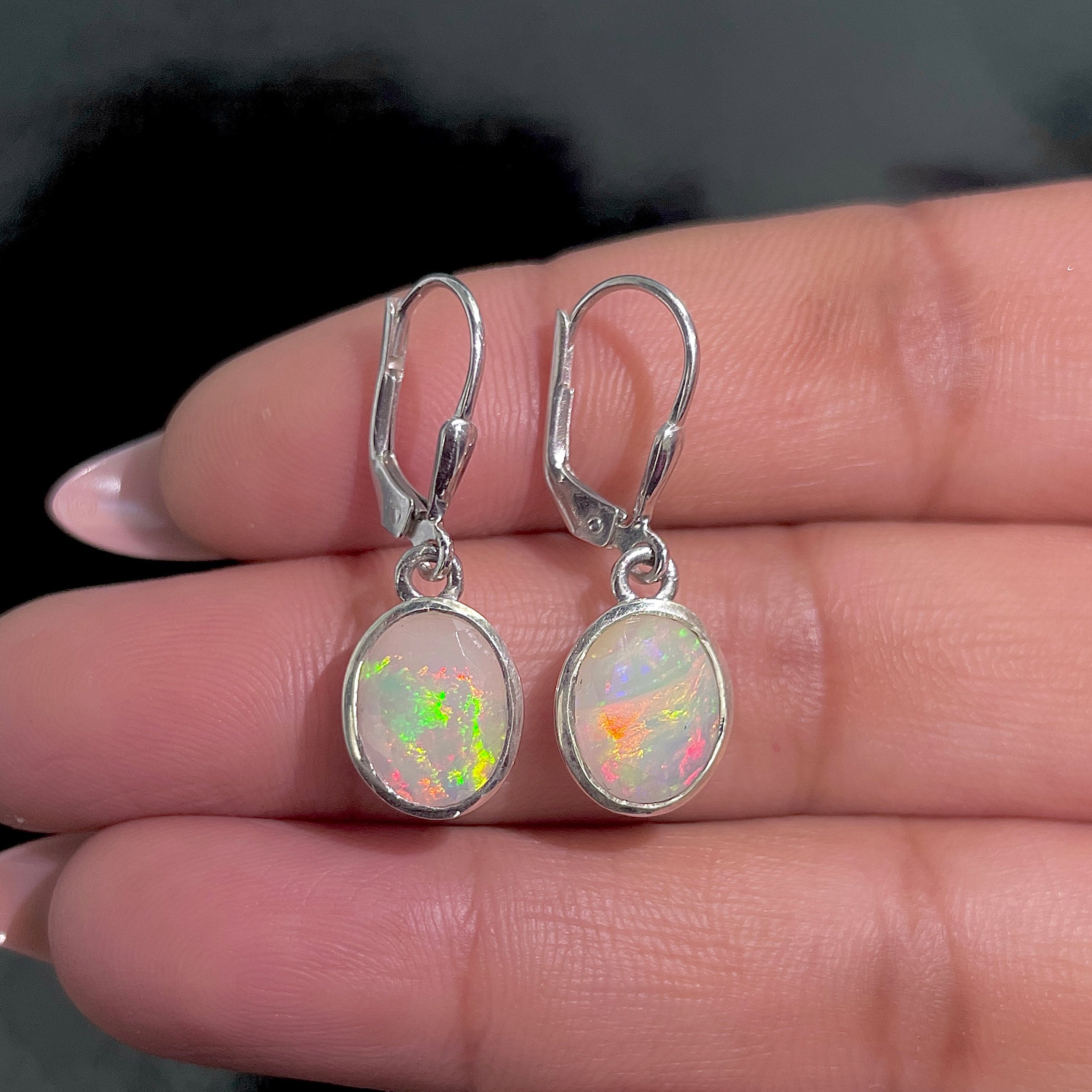 Opal Leverback Earring-(OPL-SE-713.)