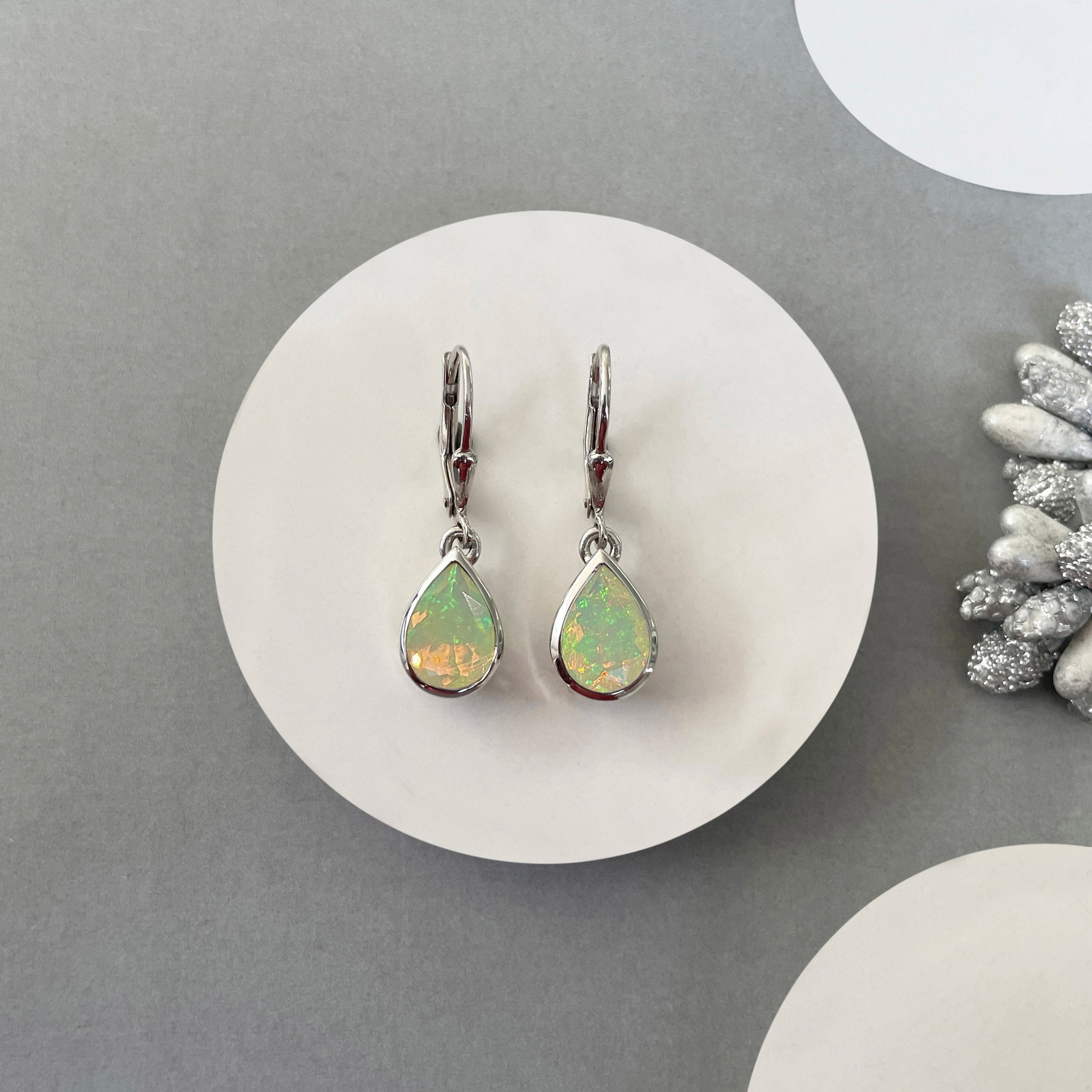 Opal Leverback Earring-(OPL-SE-742.)