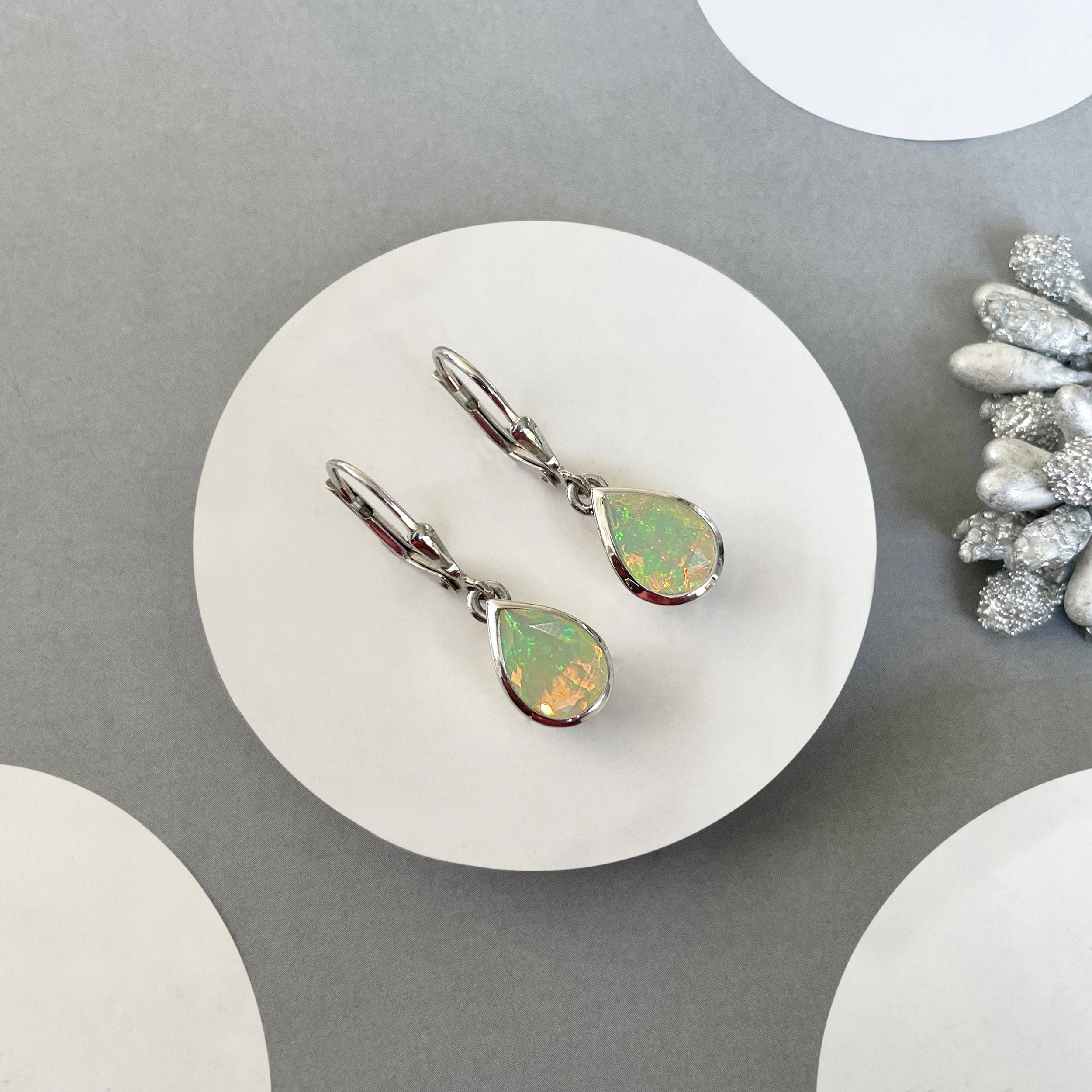 Opal Leverback Earring-(OPL-SE-742.)