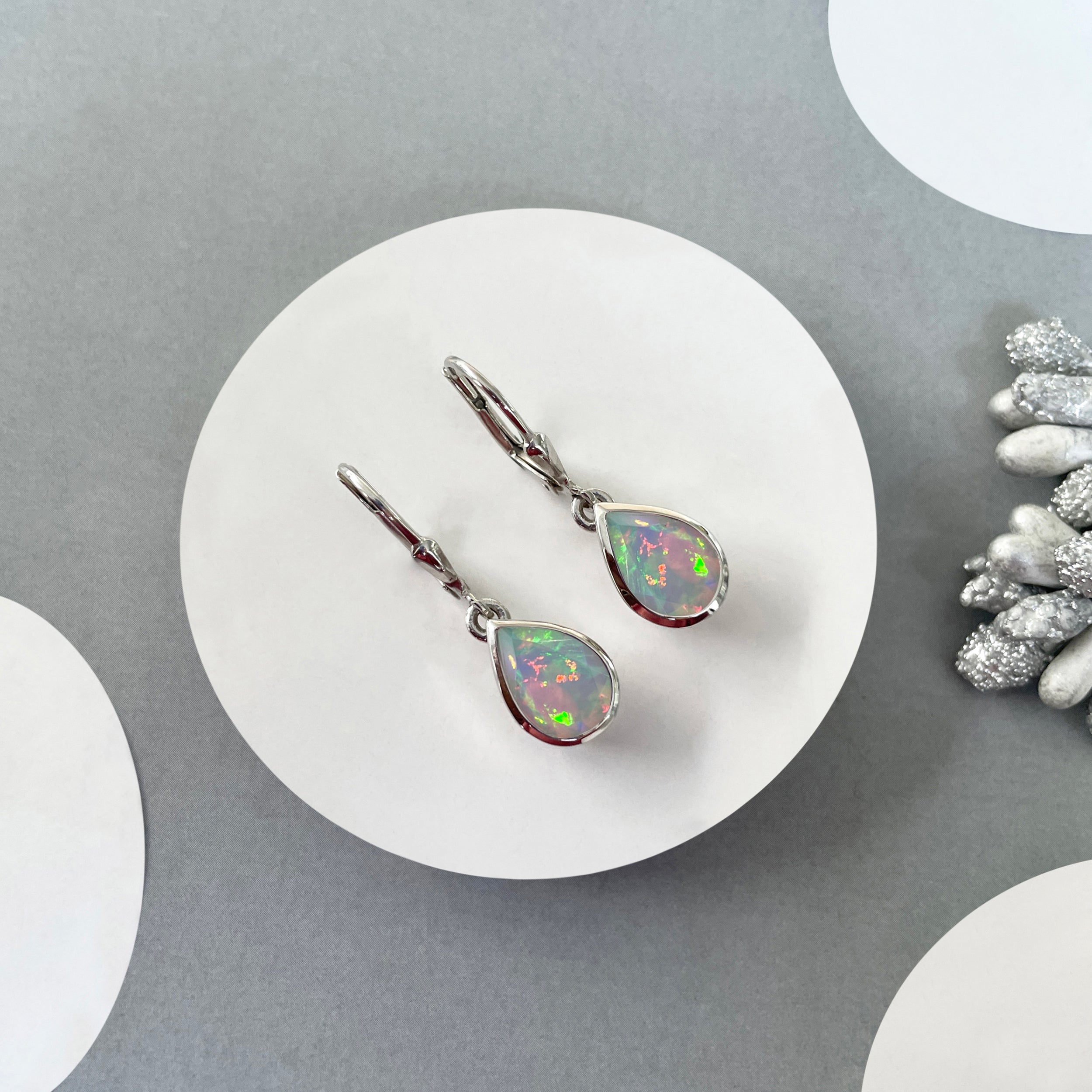 Opal Leverback Earring-(OPL-SE-742.)