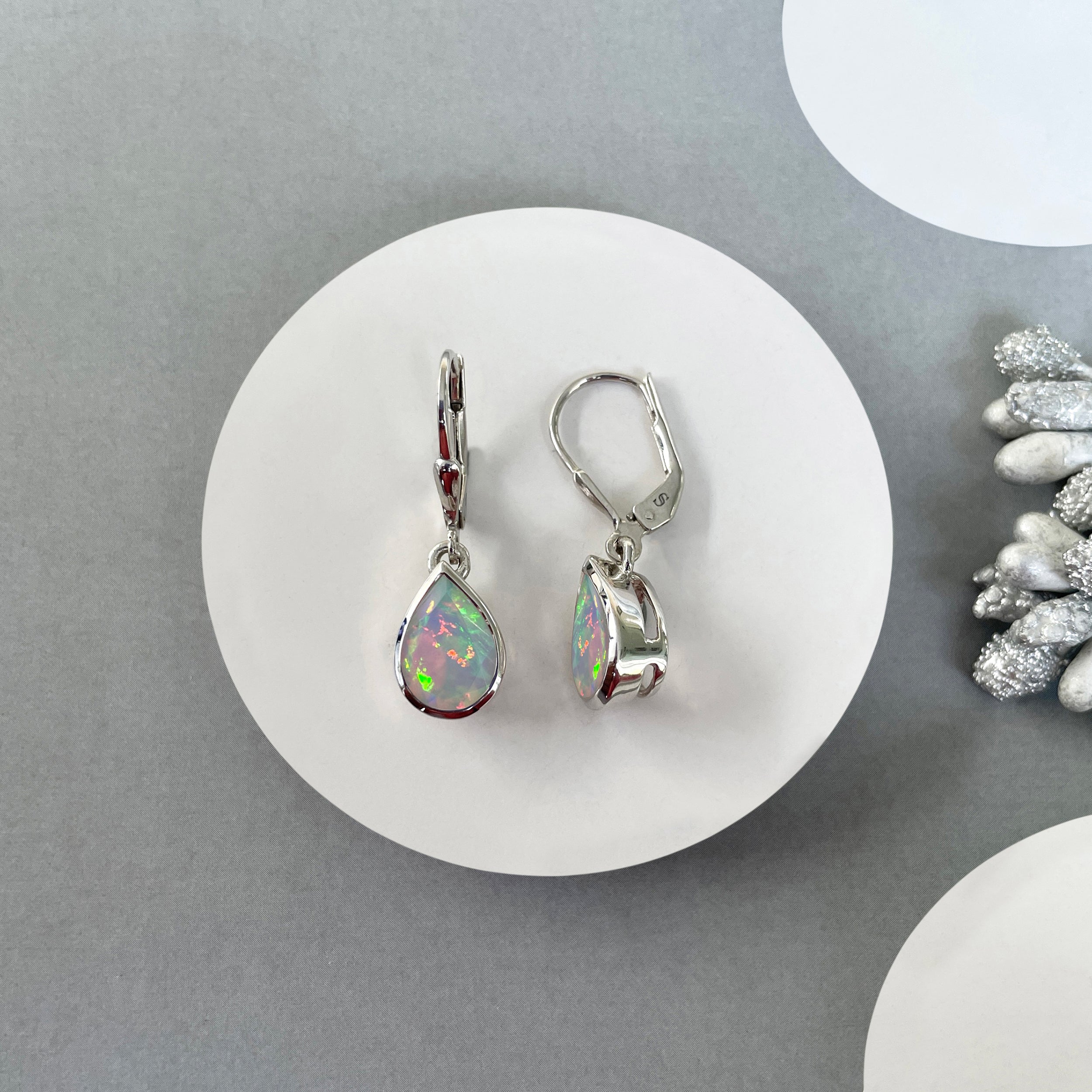 Opal Leverback Earring-(OPL-SE-742.)