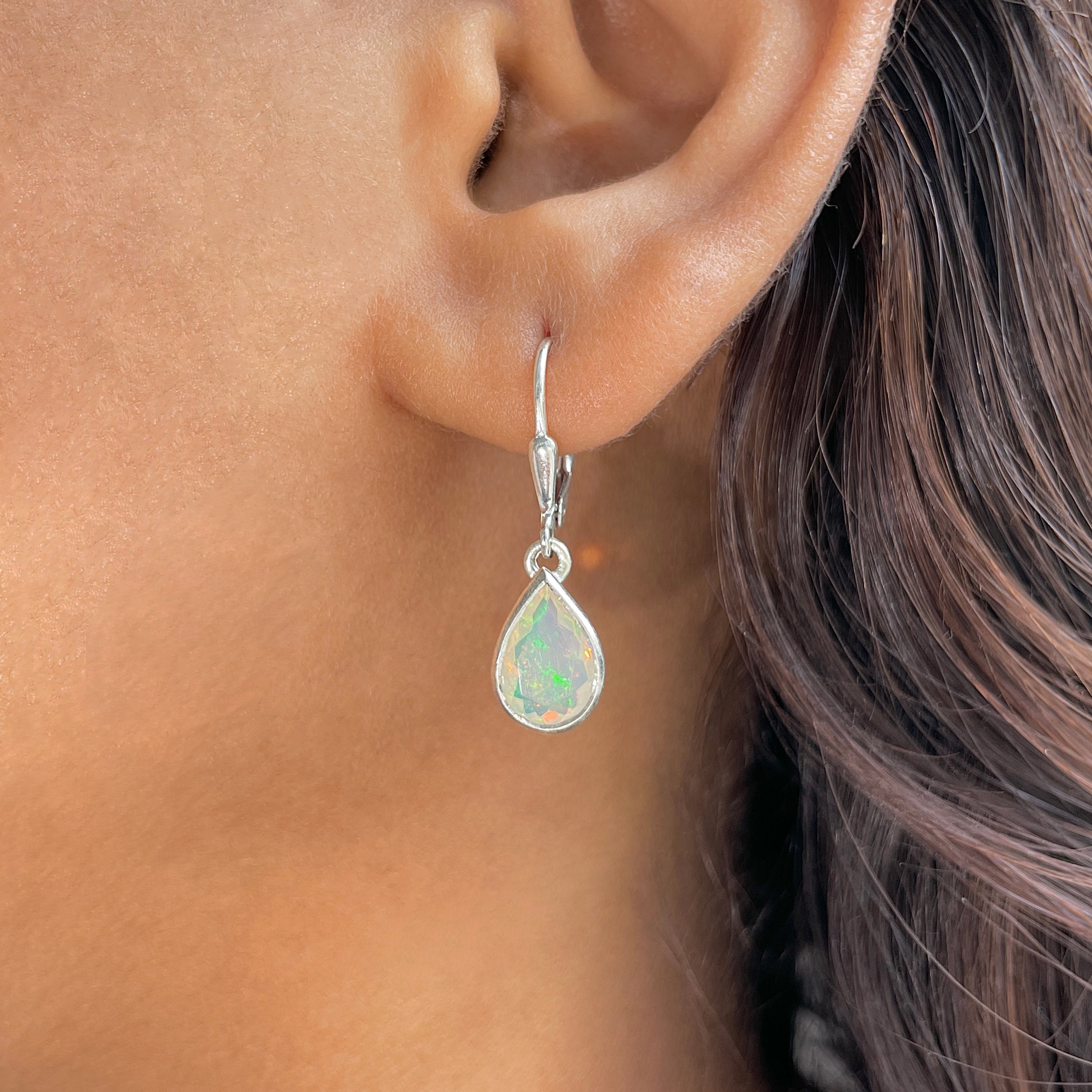 Opal Leverback Earring-(OPL-SE-742.)