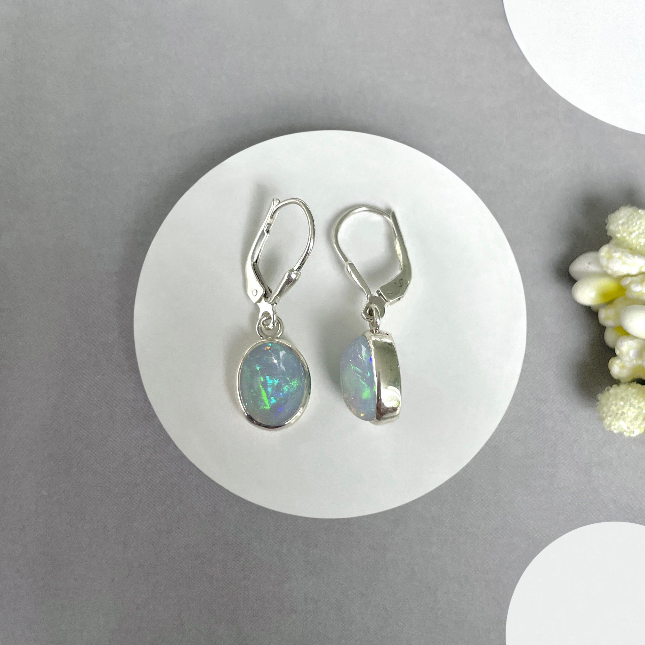 Opal Leverback Earrings-(OPL-SE-829.)