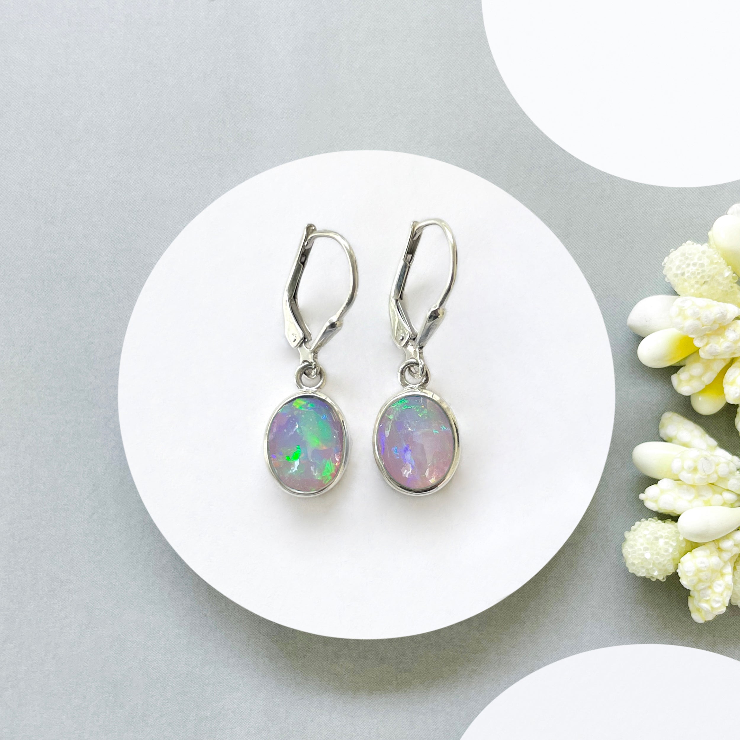 Opal Leverback Earring-(OPL-SE-829.)
