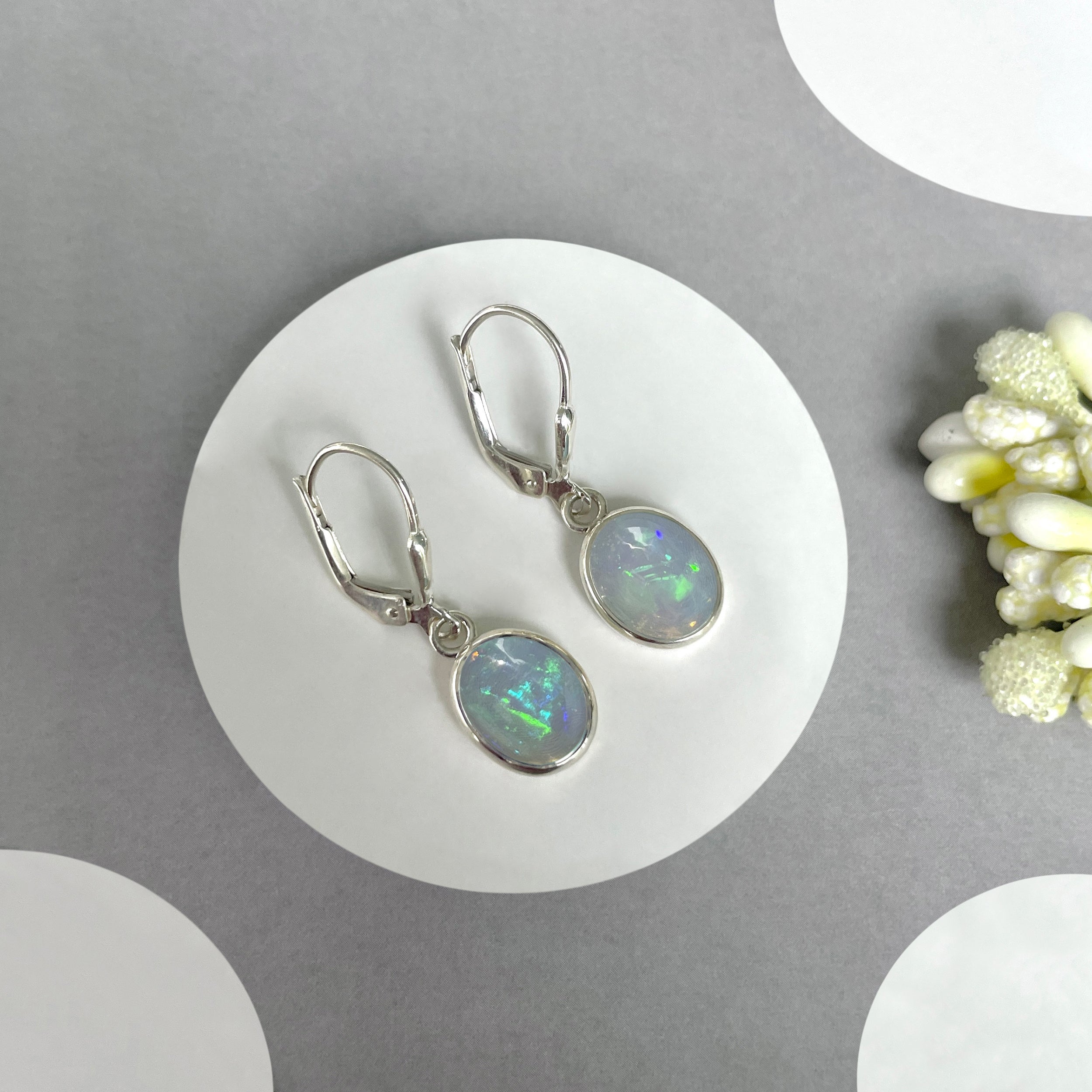 Opal Leverback Earrings-(OPL-SE-829.)