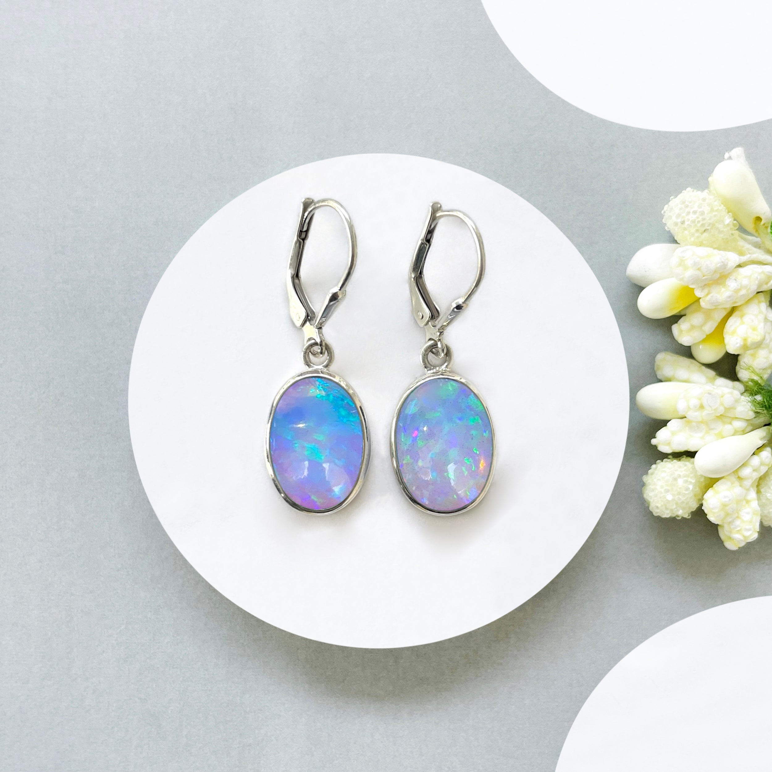 Opal Leverback Earrings-(OPL-SE-830.)