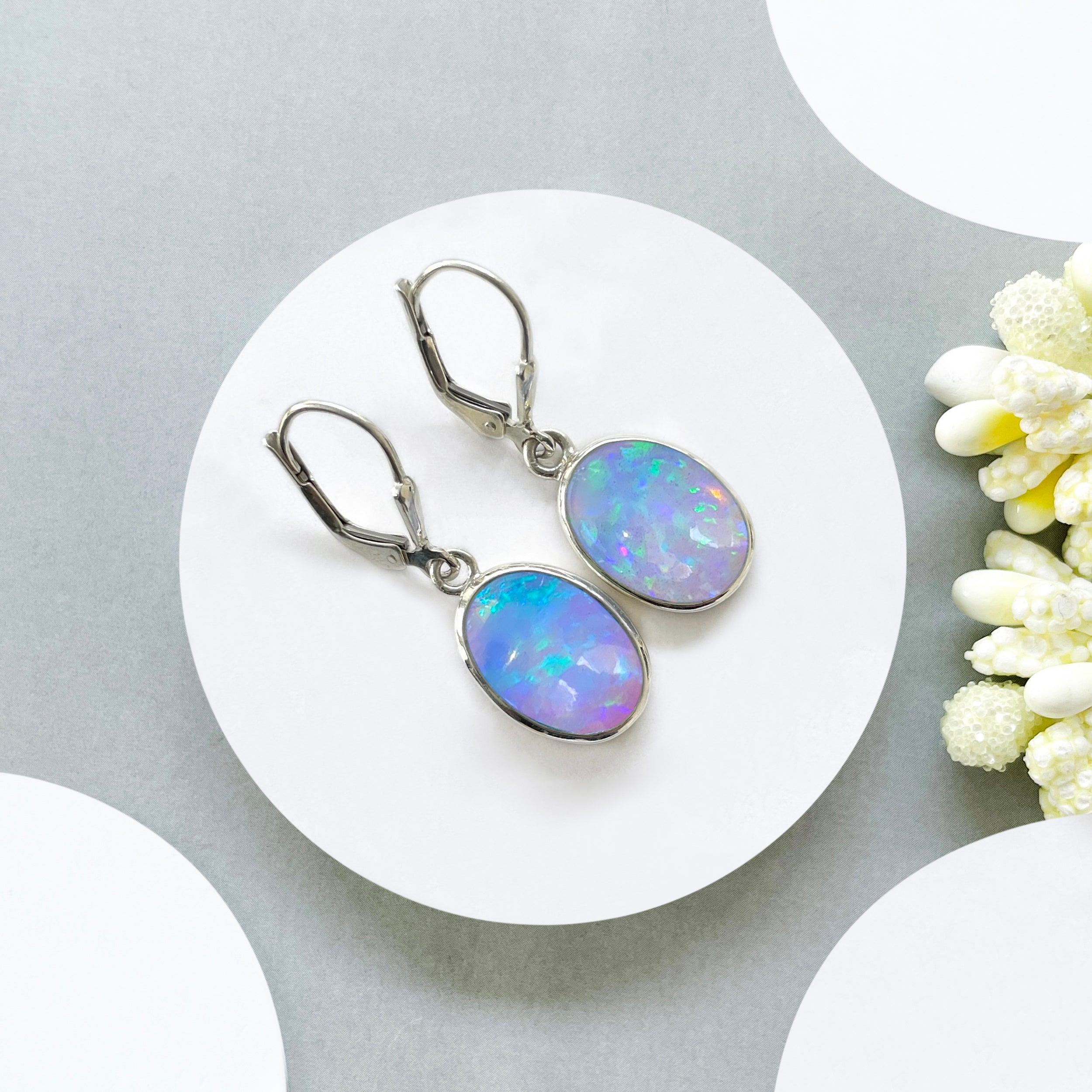 Opal Leverback Earrings-(OPL-SE-830.)