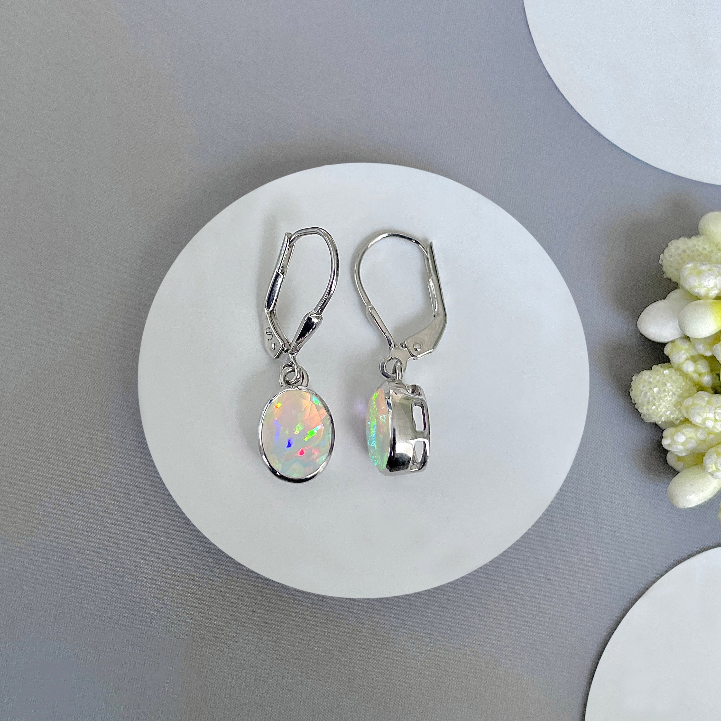 Opal Leverback Earrings-(OPL-SE-998.)