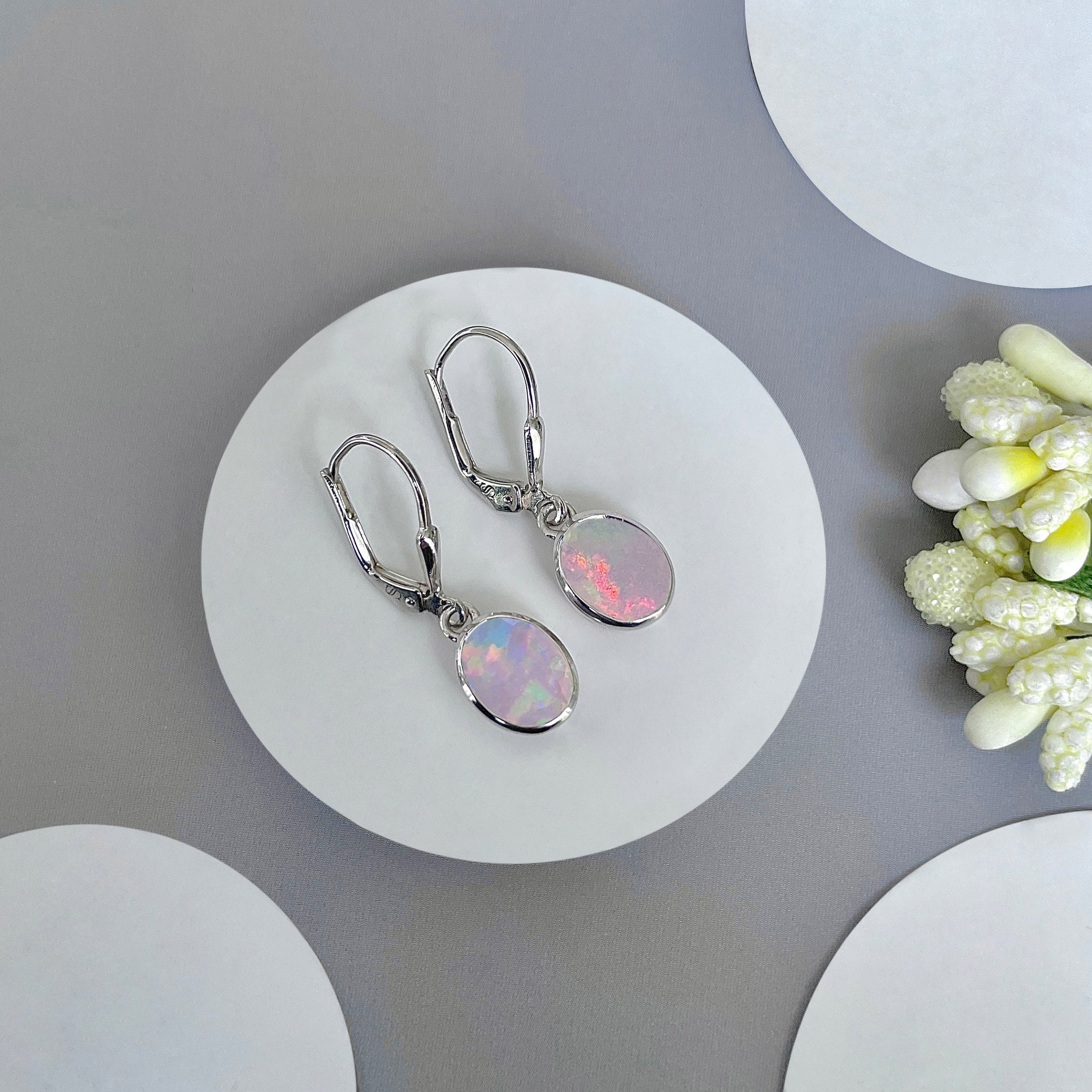 Opal Leverback Earring-(OPL-SE-998.)