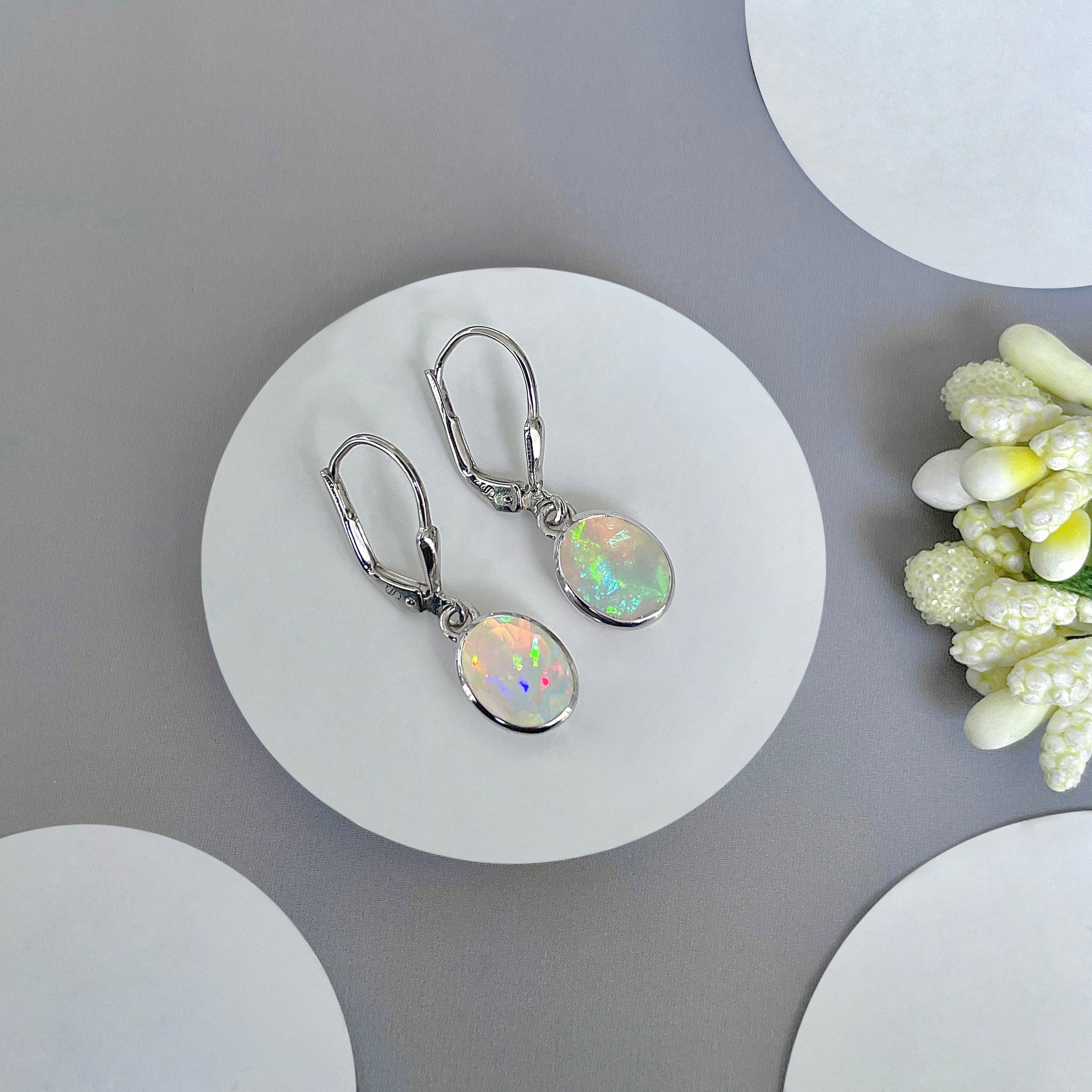 Opal Leverback Earrings-(OPL-SE-998.)