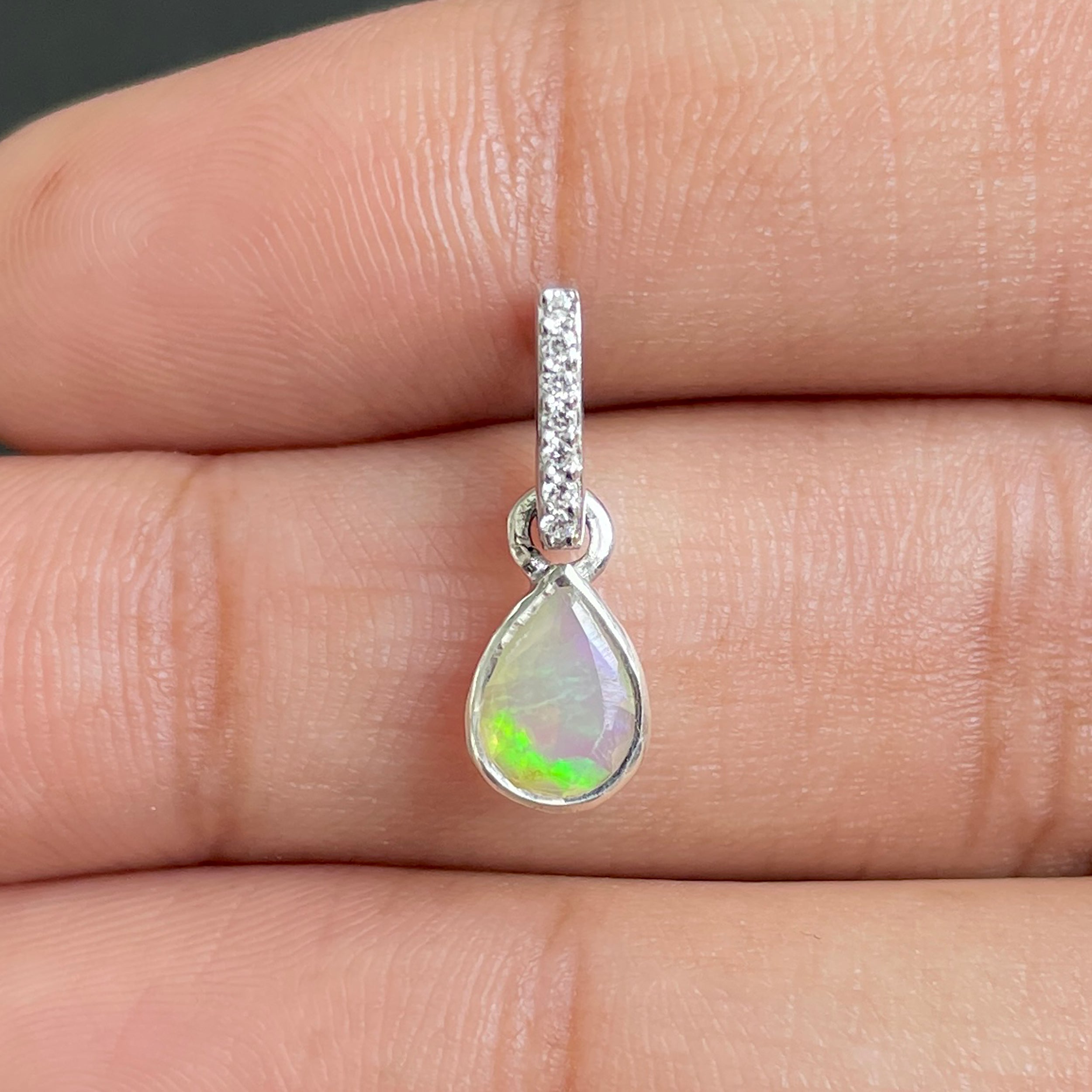 Opal & White Topaz Pendant-(OPL-SP-779.)