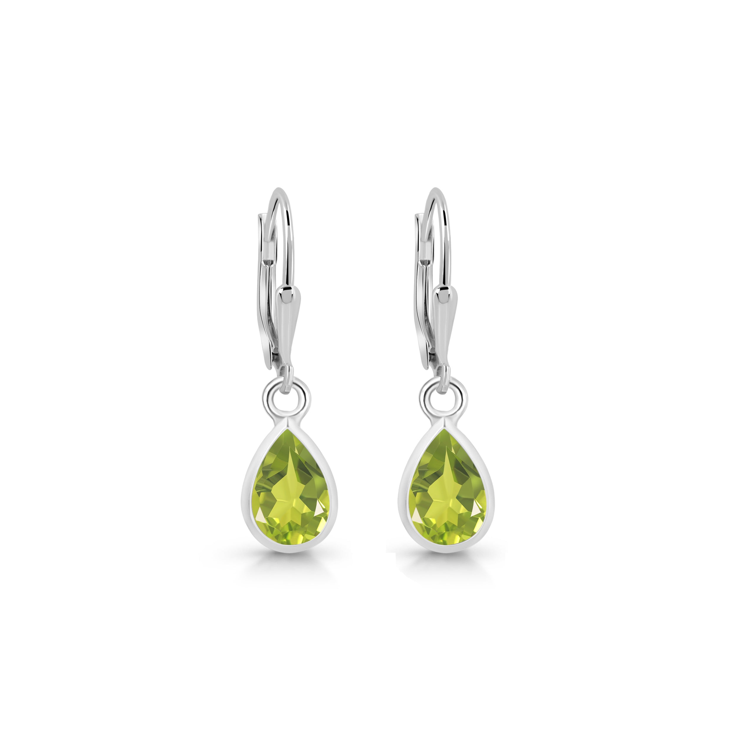 Peridot Leverback Earring-(PER-SE-679.)