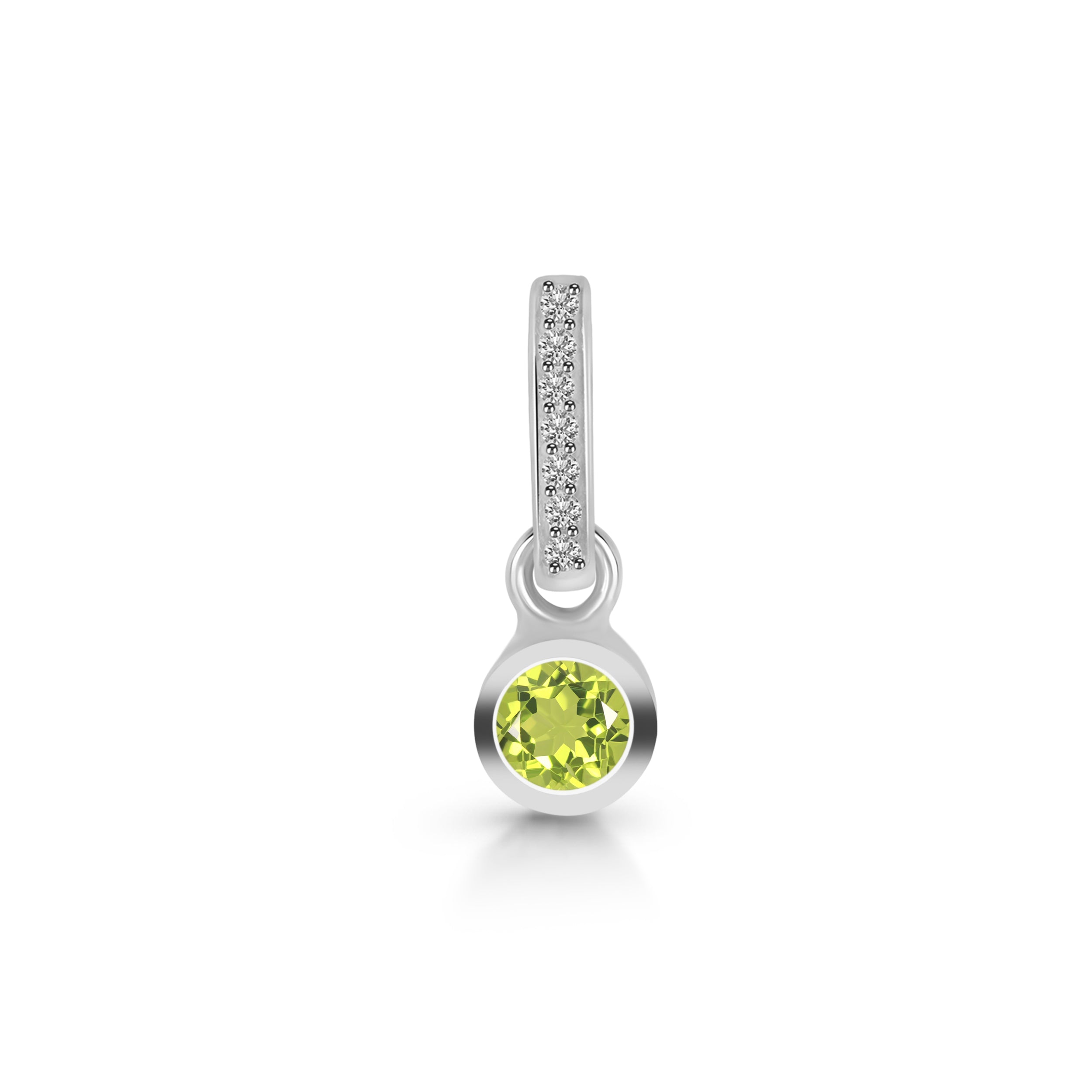 Peridot & White Topaz Pendant-( PER-SP-999B. )
