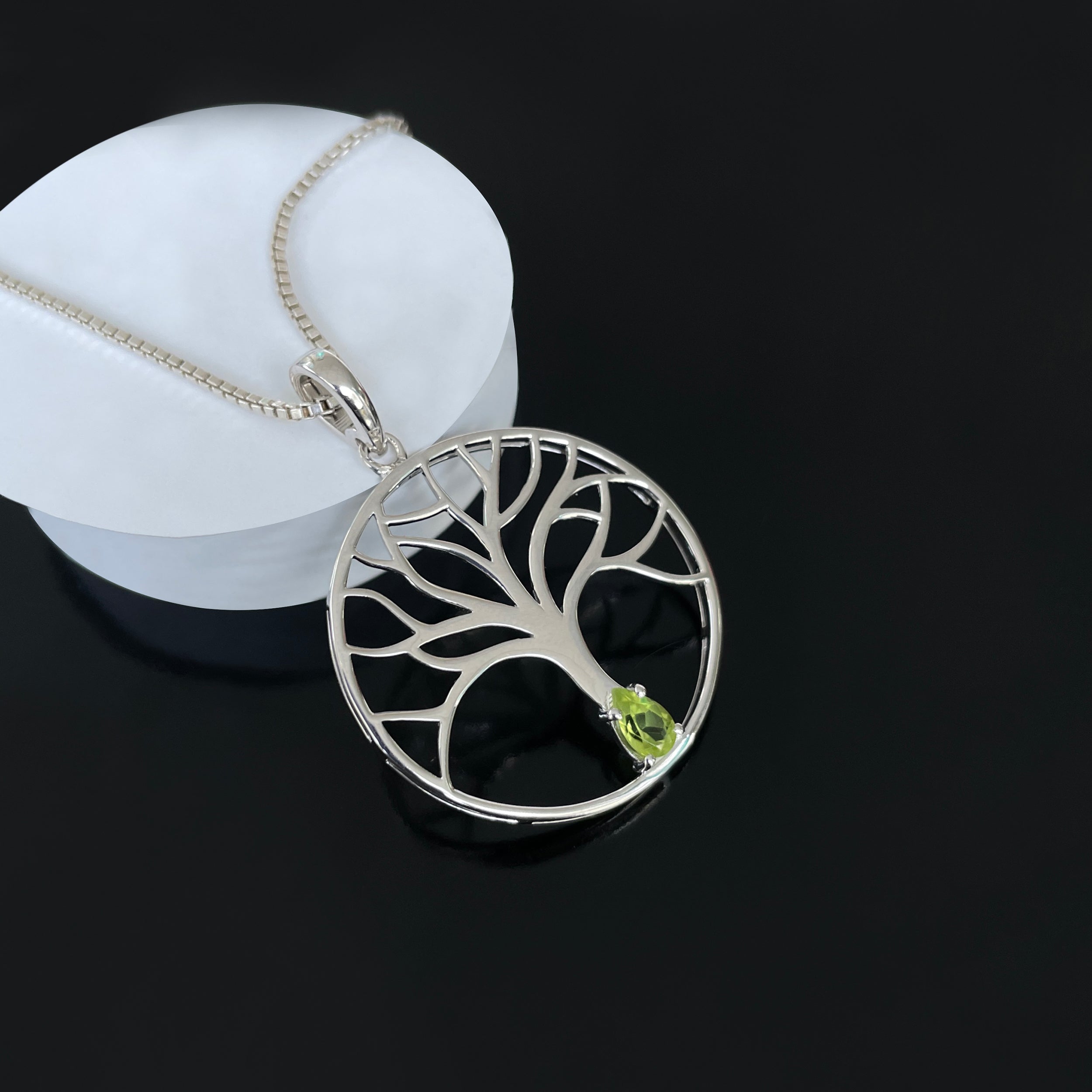 Peridot Tree Of Life Pendant-(PER-SN-154.)