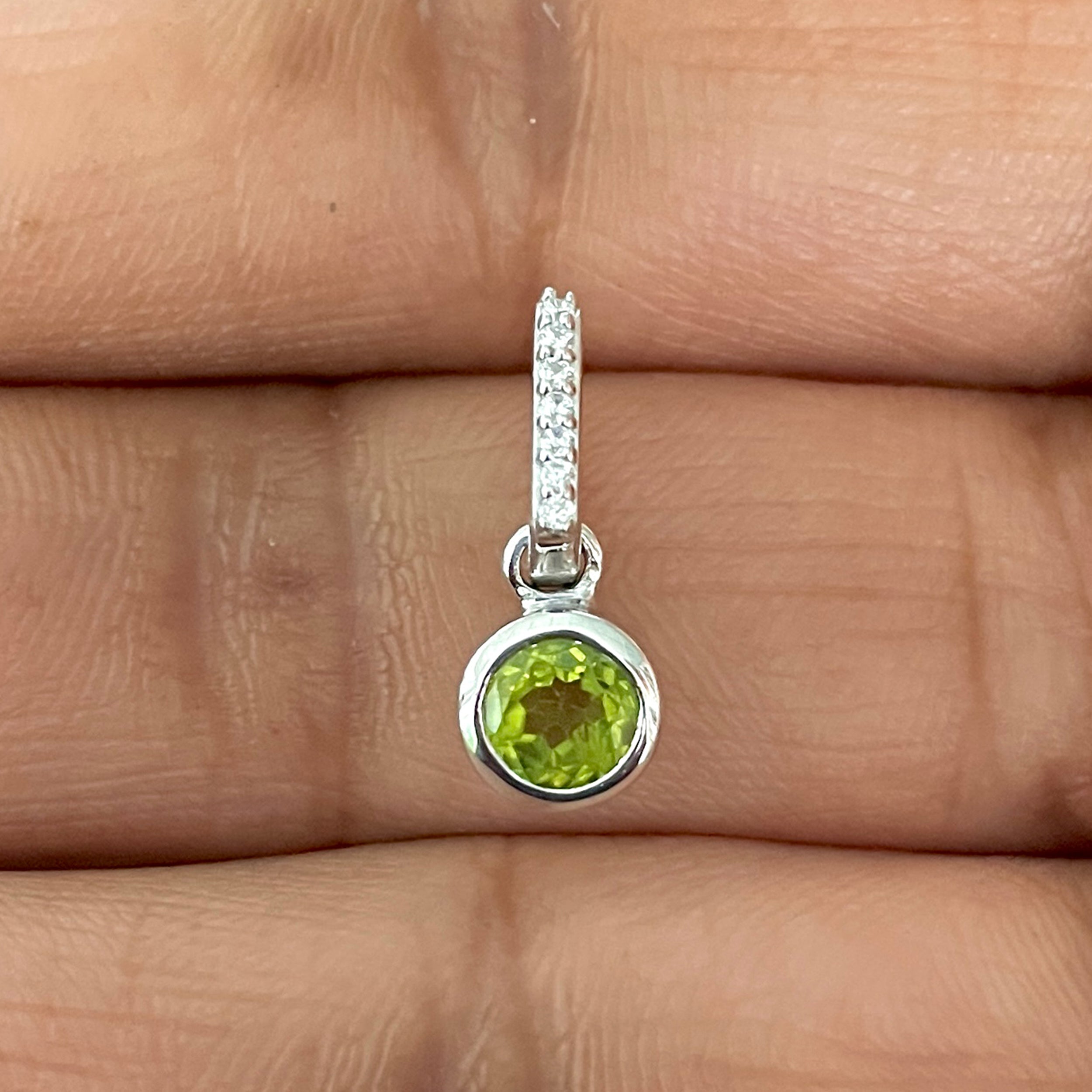 Peridot & White Topaz Pendant-(PER-SP-957.)