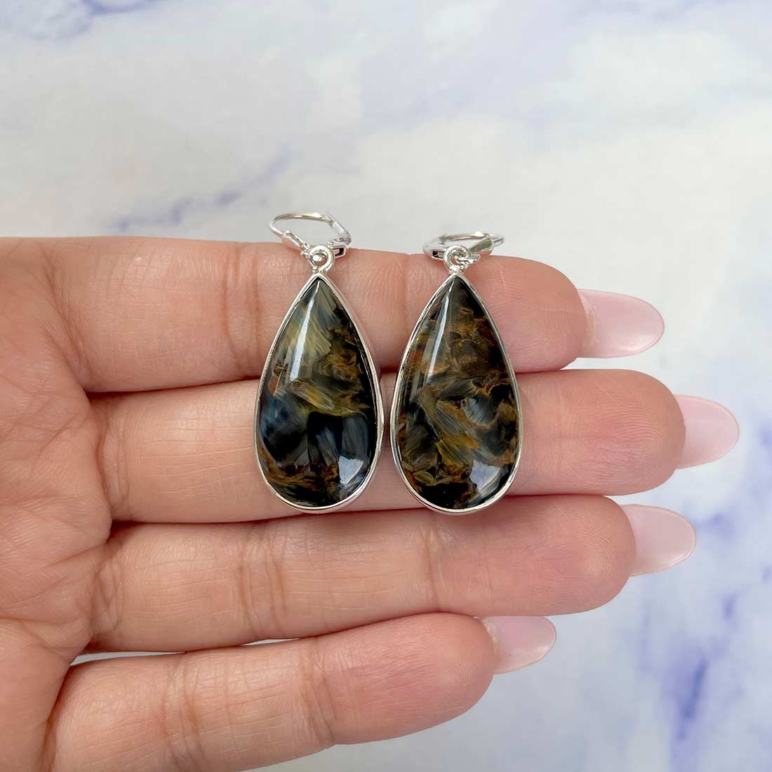 Pietersite Earring-(PIT-E-16.)