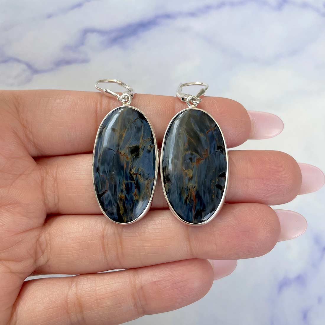 Pietersite Earring-(PIT-E-2.)