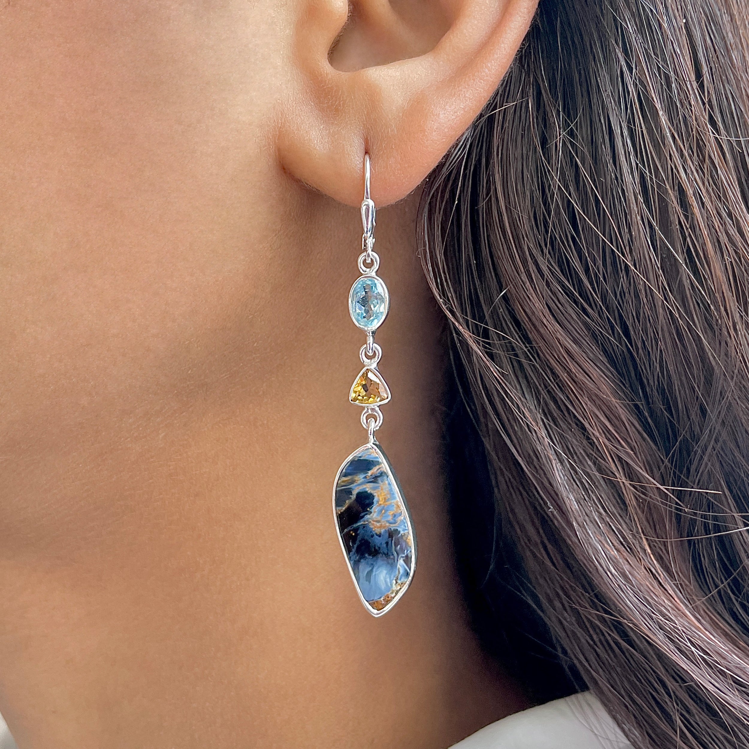 Pietersite Earring-(PIT-E-55.)