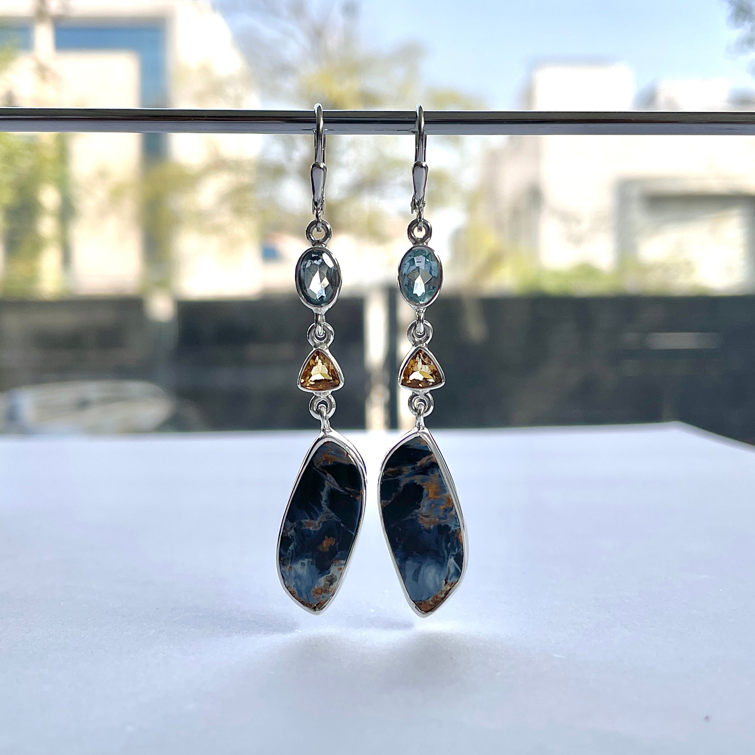 Pietersite Earring-(PIT-E-55.)