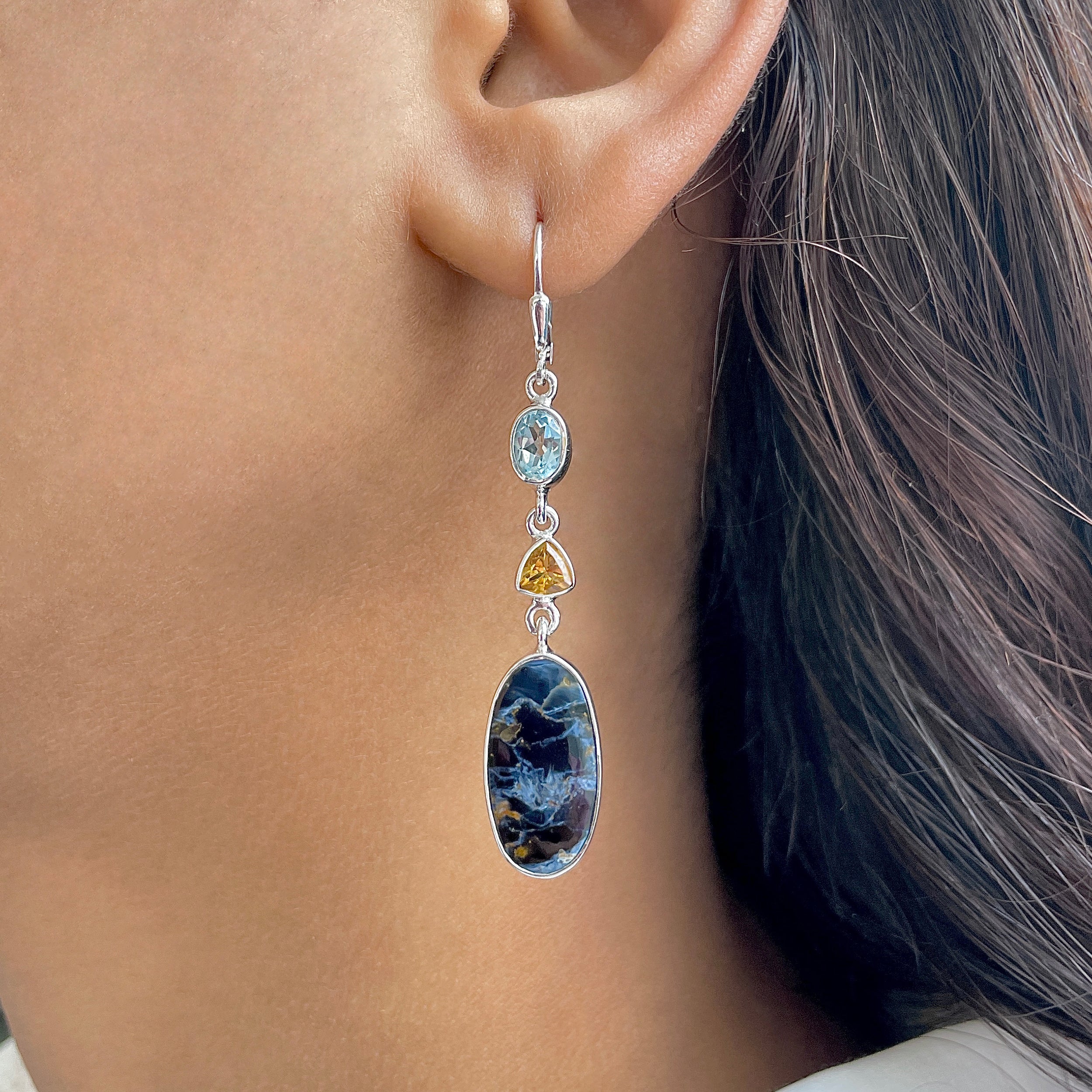 Pietersite Earring-(PIT-E-56.)