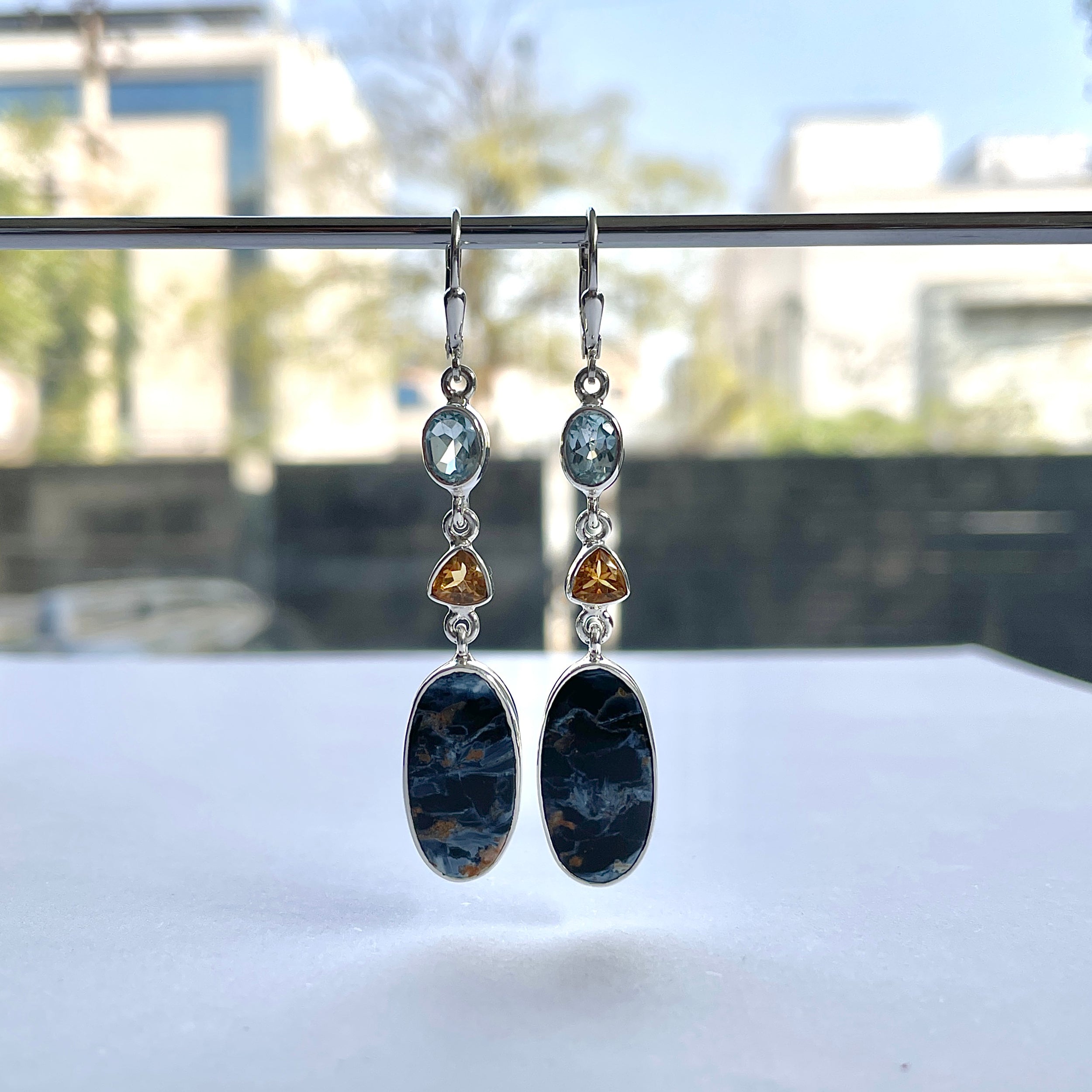 Pietersite Earring-(PIT-E-56.)