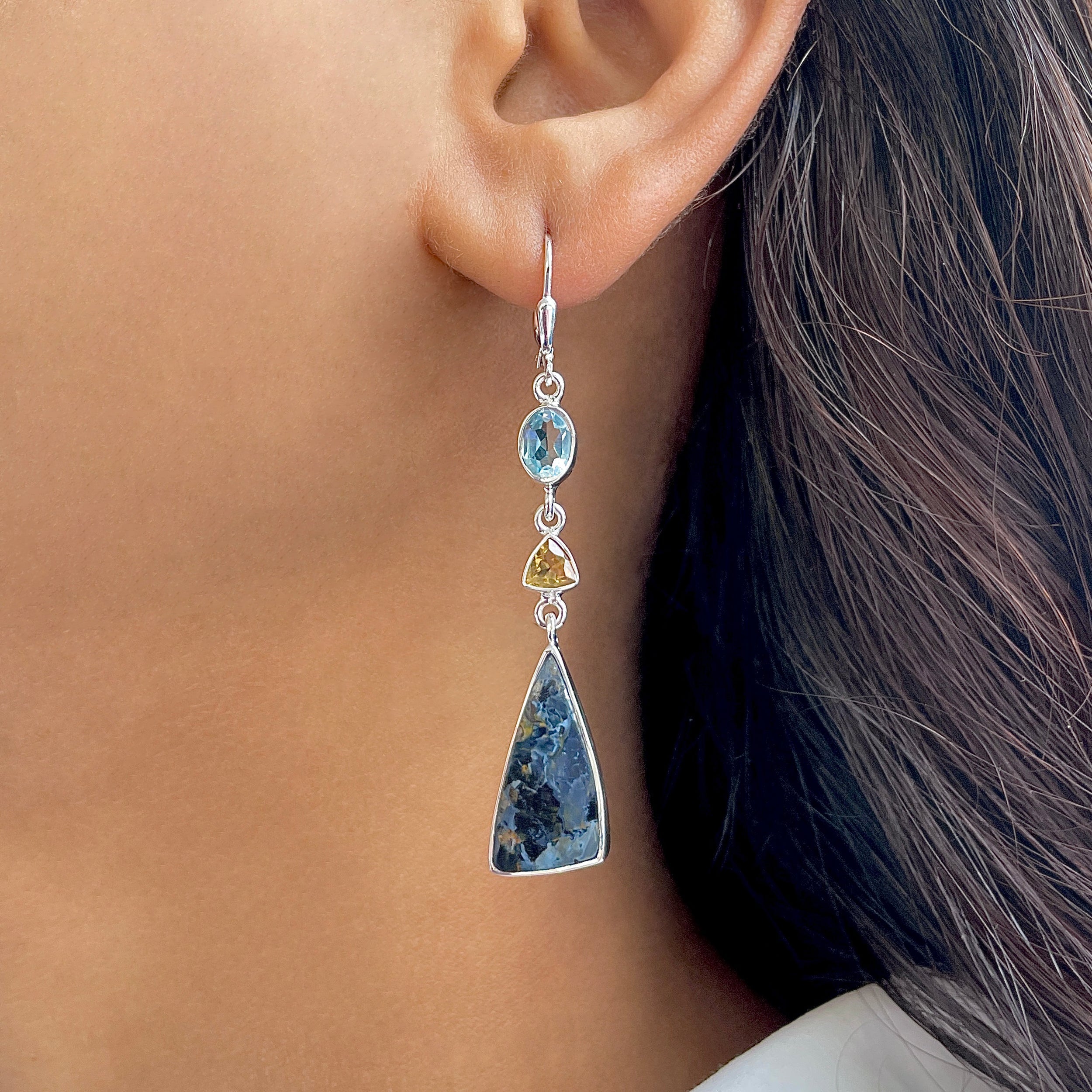 Pietersite Earring-(PIT-E-58.)