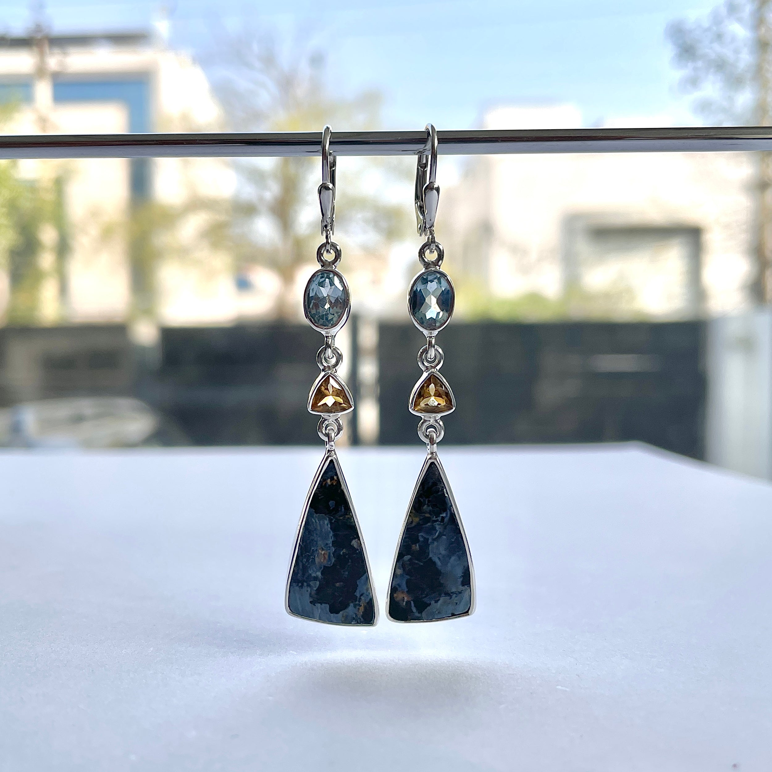 Pietersite Earring-(PIT-E-58.)