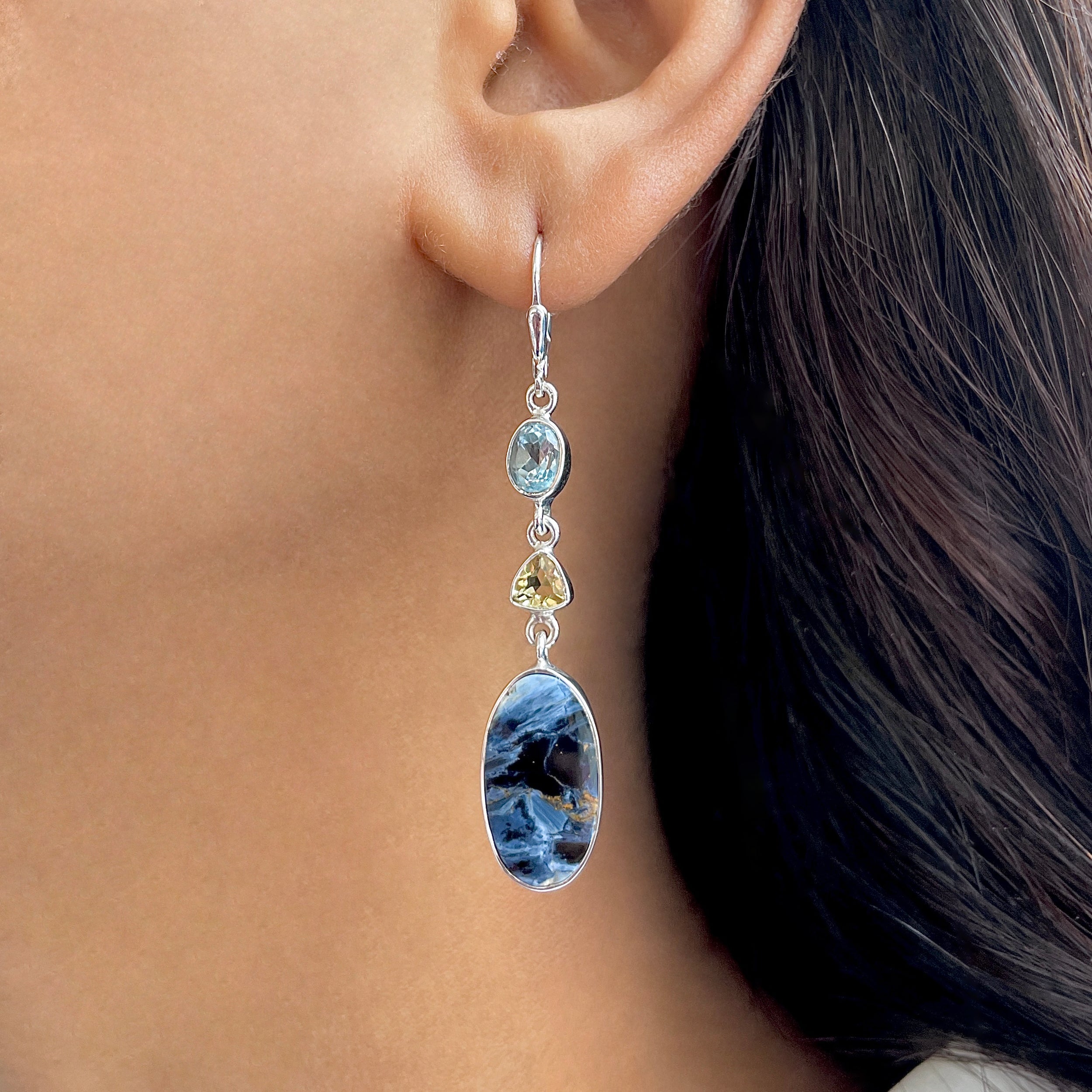 Pietersite Earring-(PIT-E-60.)