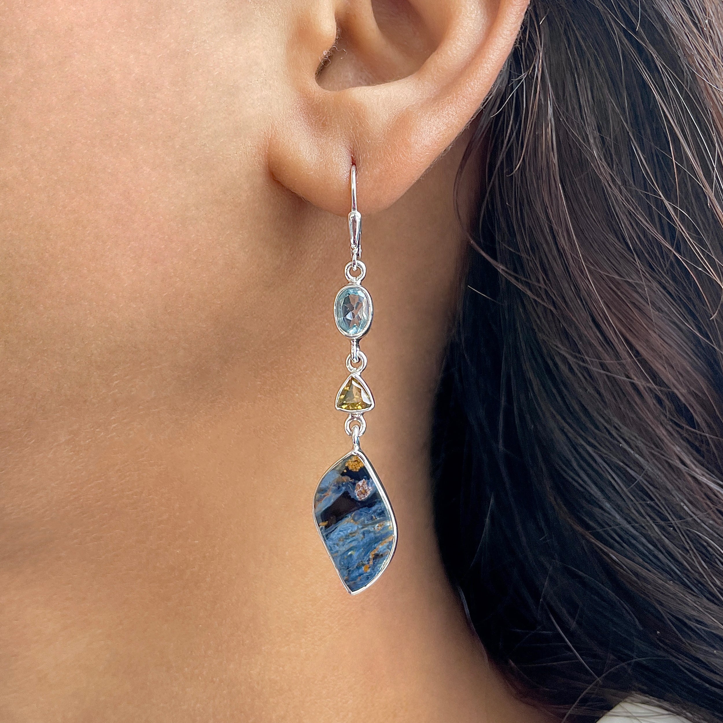 Pietersite Earring-(PIT-E-61.)