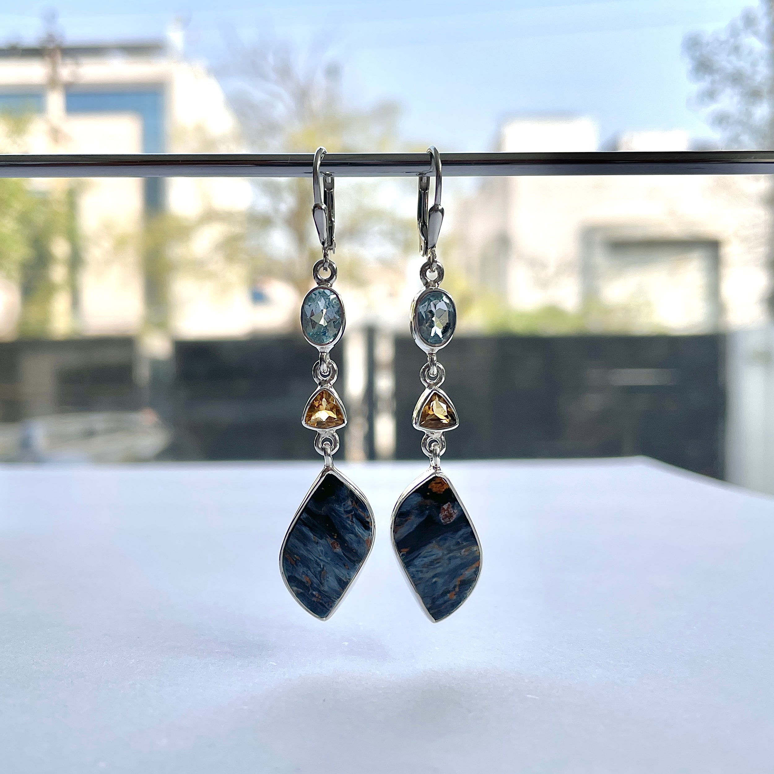 Pietersite Earring-(PIT-E-61.)