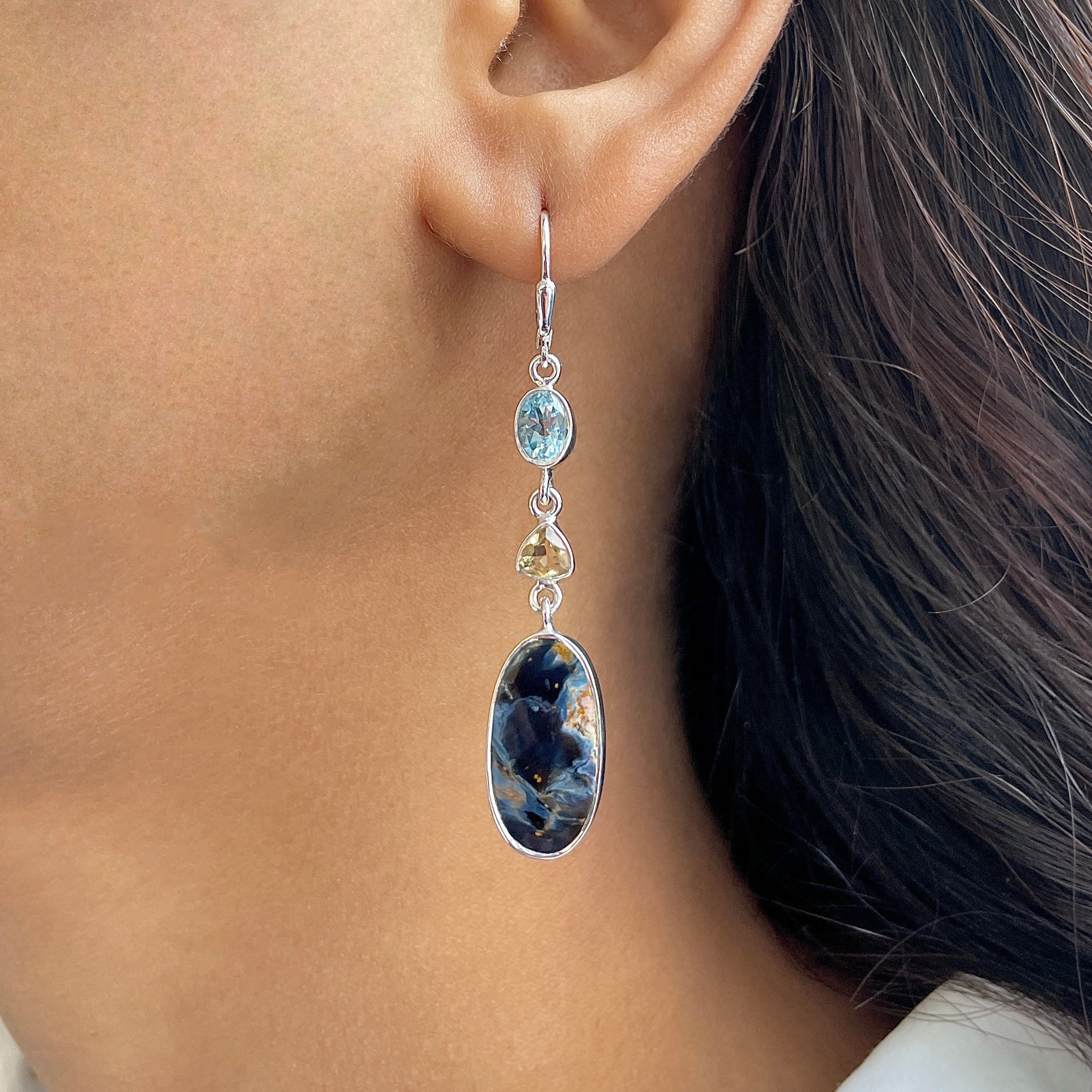 Pietersite Earring-(PIT-E-62.)