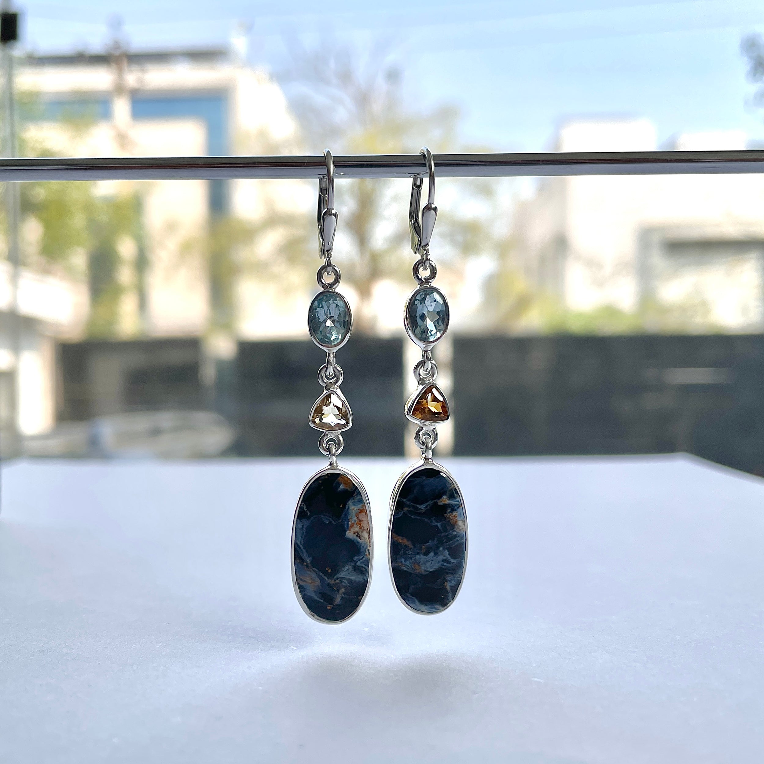 Pietersite Earring-(PIT-E-62.)