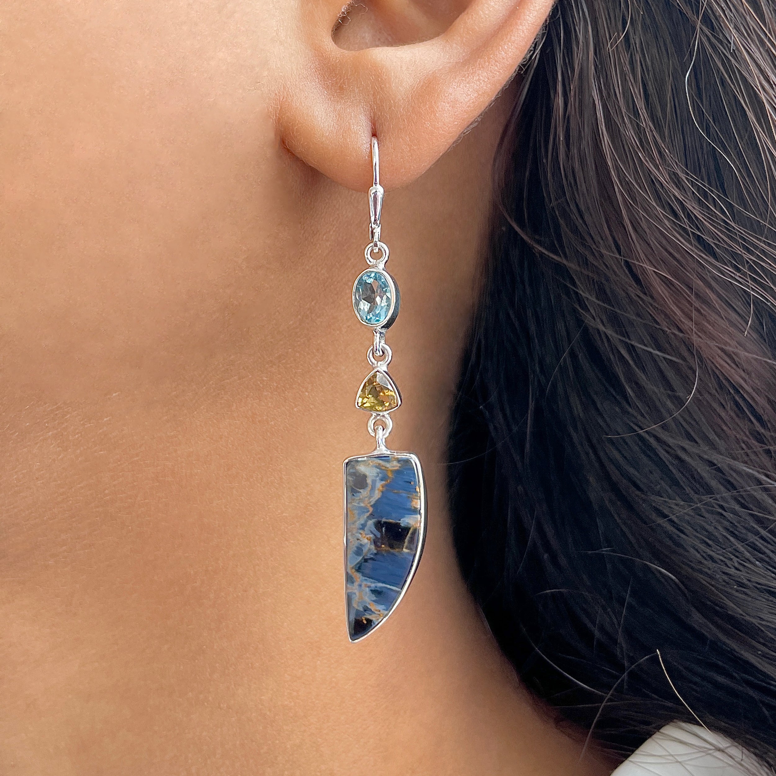 Pietersite Earring-(PIT-E-63.)
