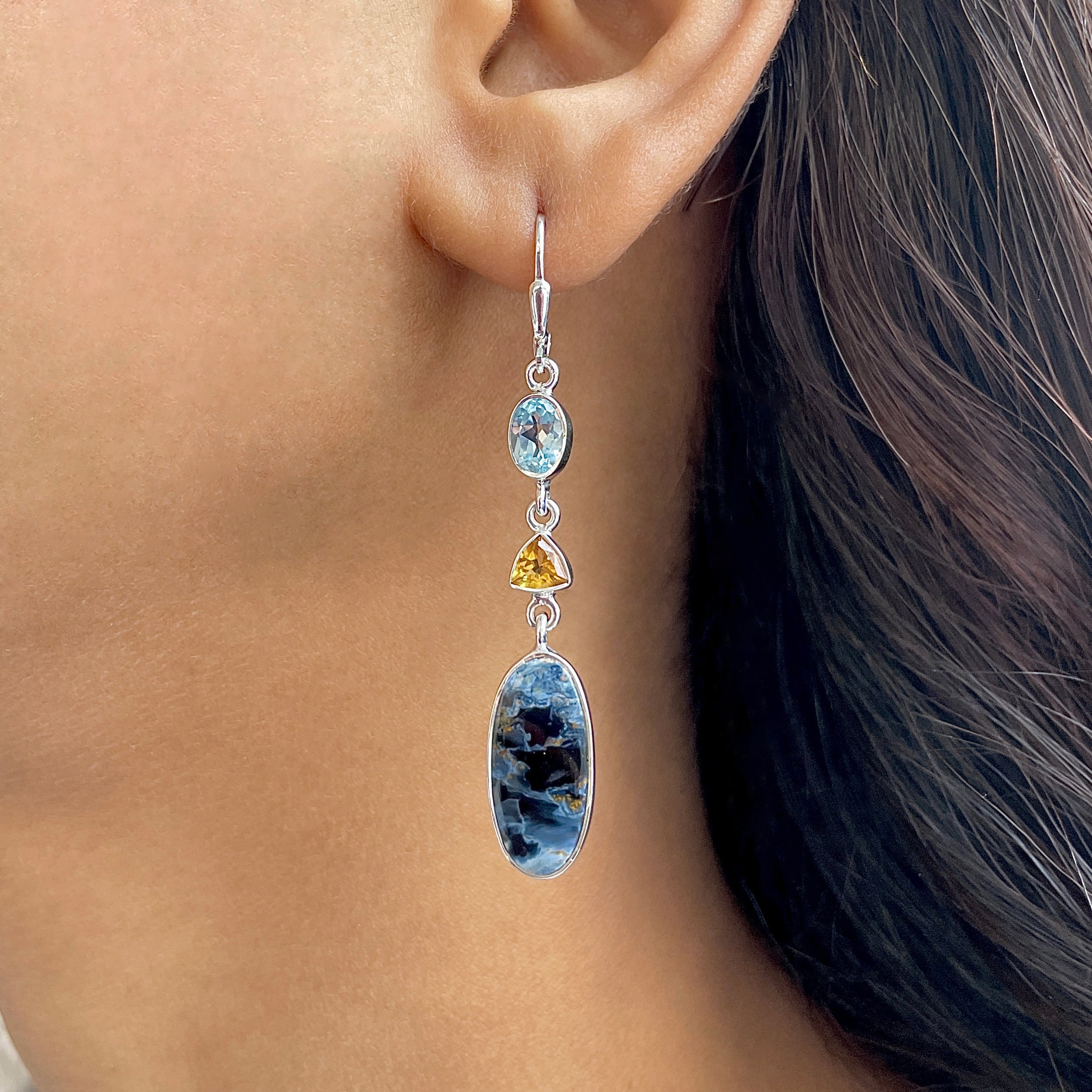 Pietersite Earring-(PIT-E-65.)