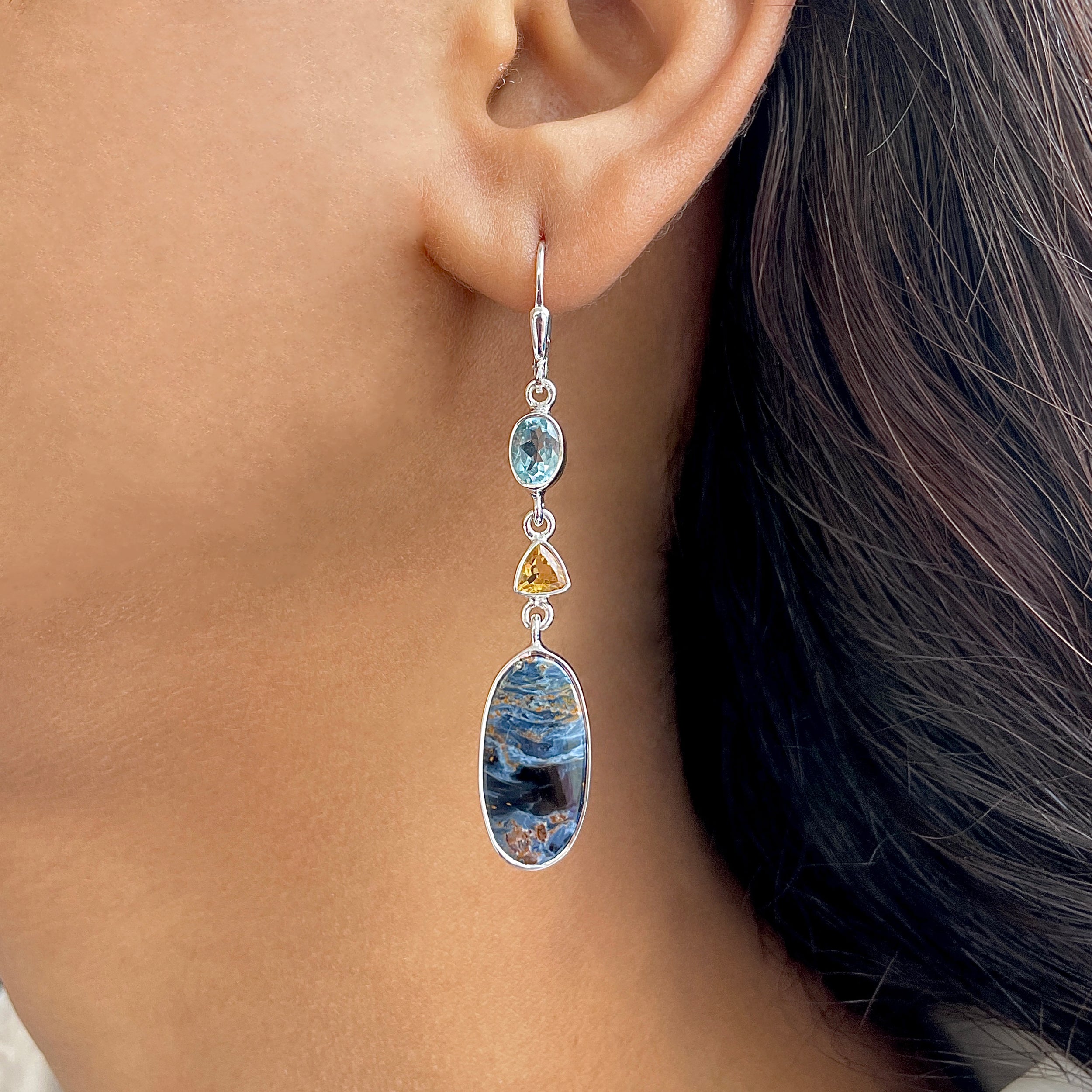 Pietersite Earring-(PIT-E-67.)