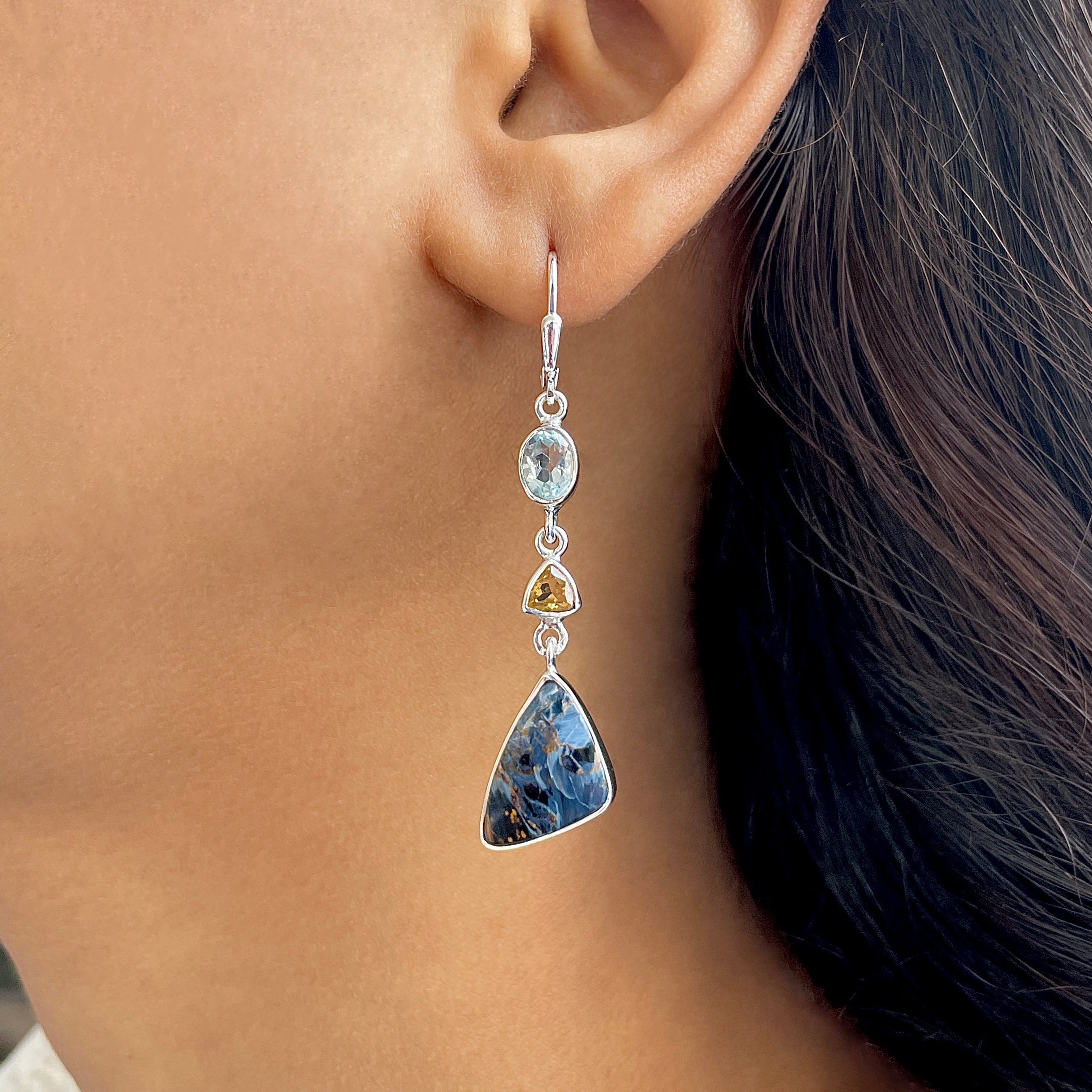 Pietersite Earring-(PIT-E-68.)