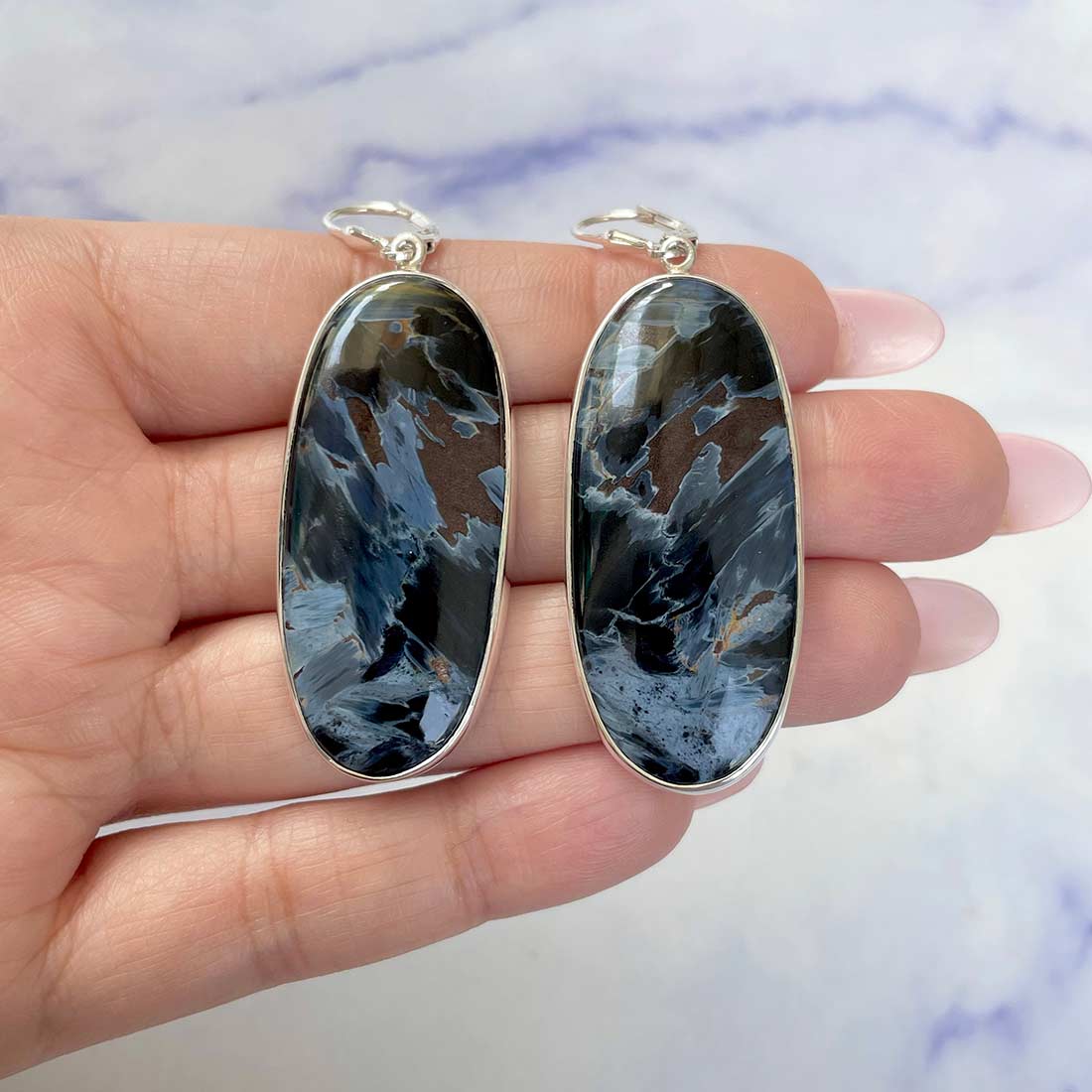 Pietersite Earring-(PIT-E-7.)