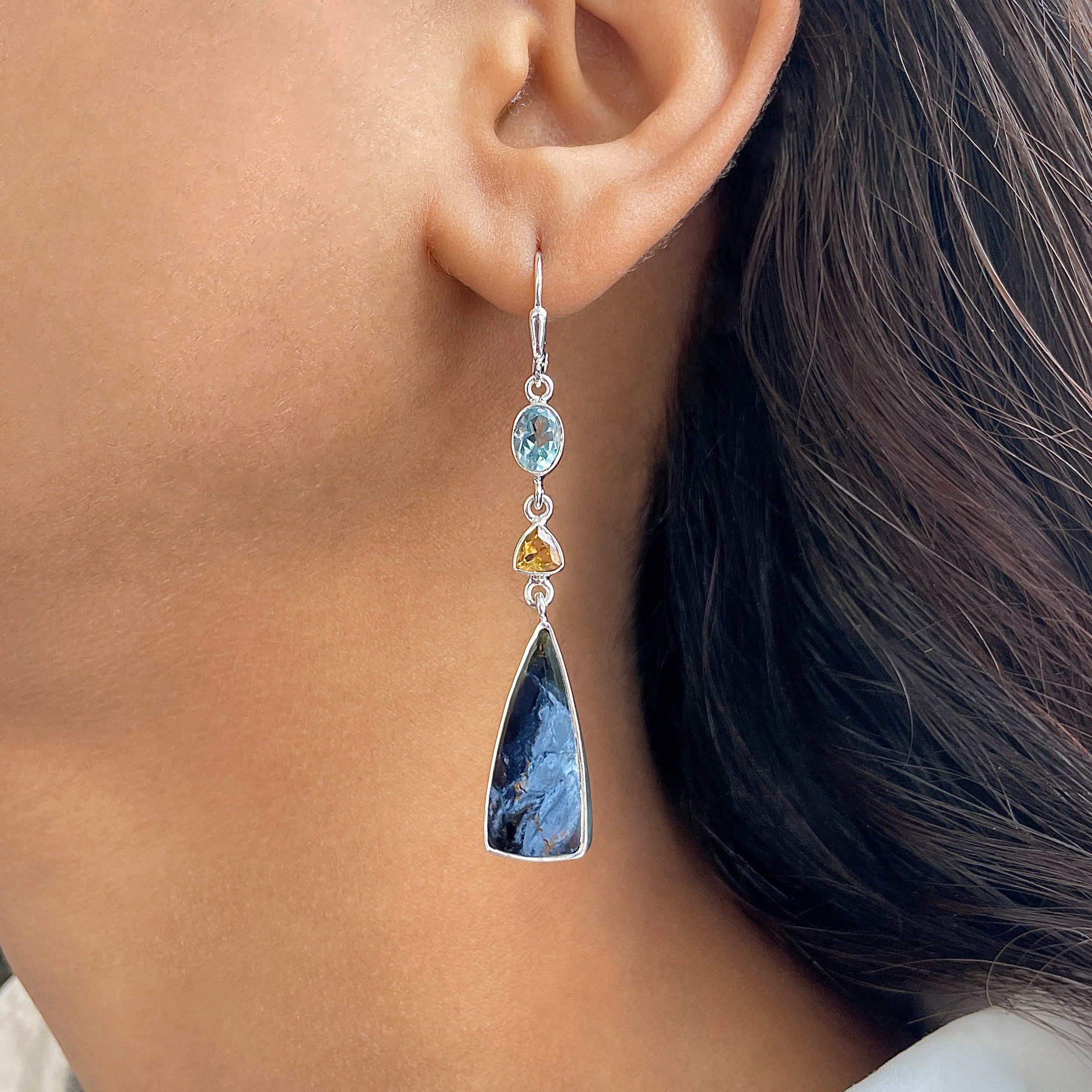 Pietersite Earring-(PIT-E-71.)