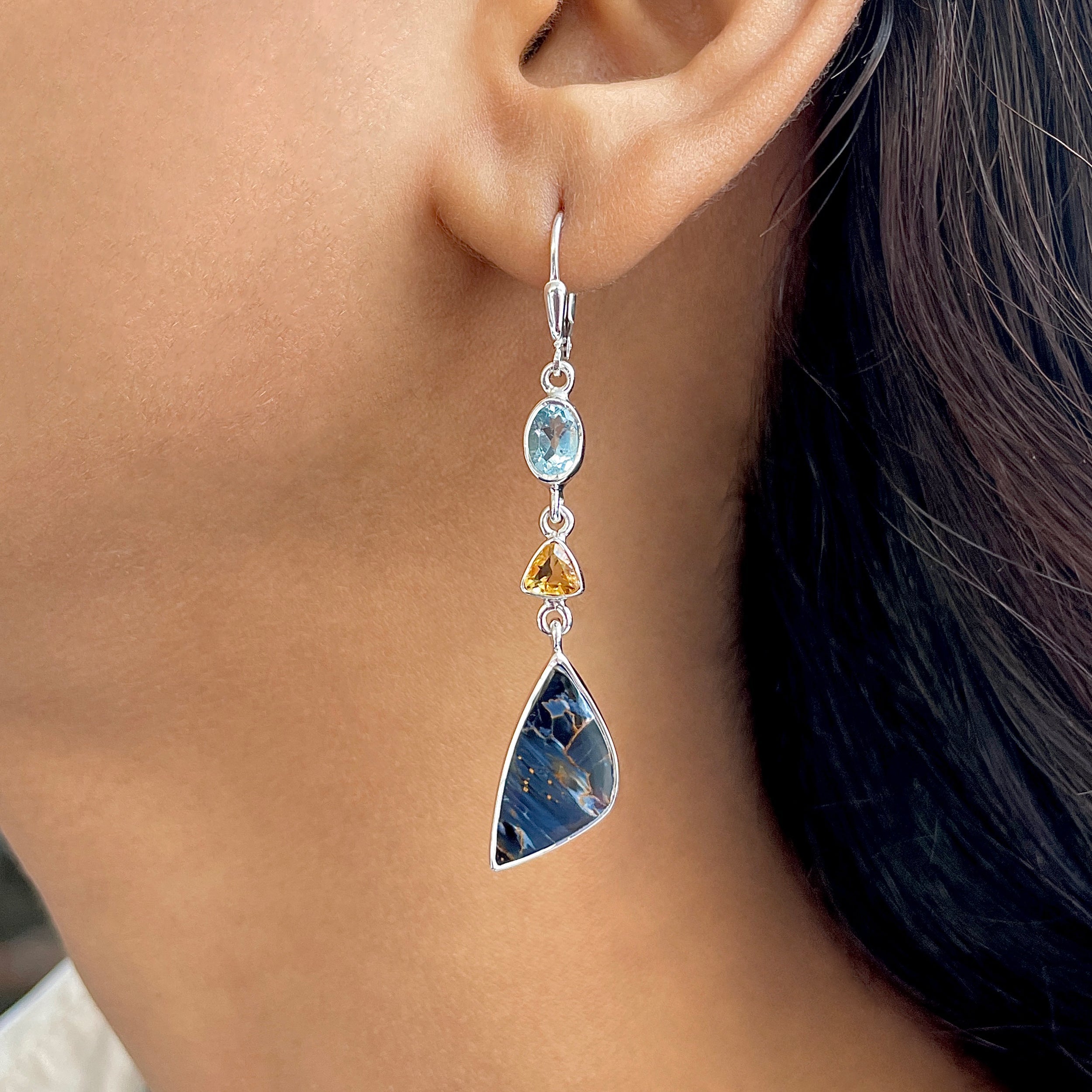 Pietersite Earring-(PIT-E-72.)