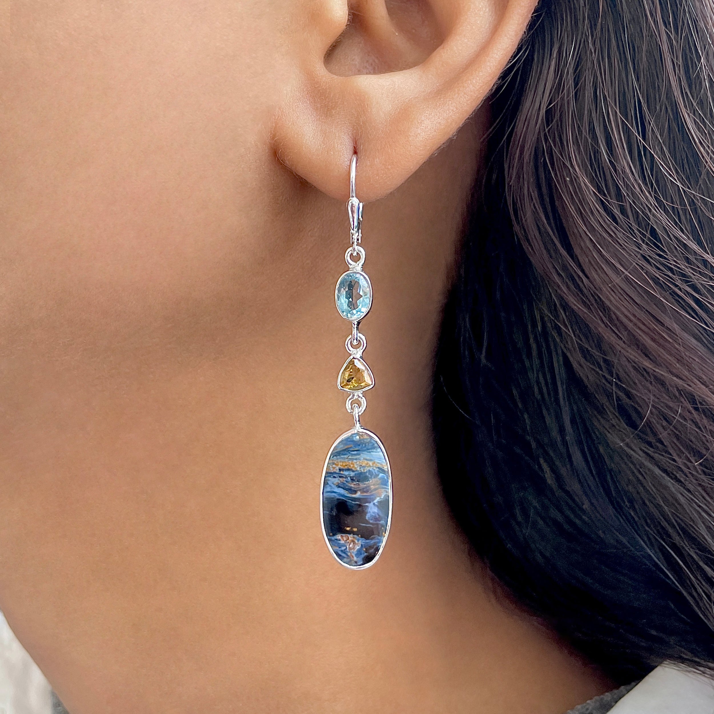 Pietersite Earring-(PIT-E-73.)