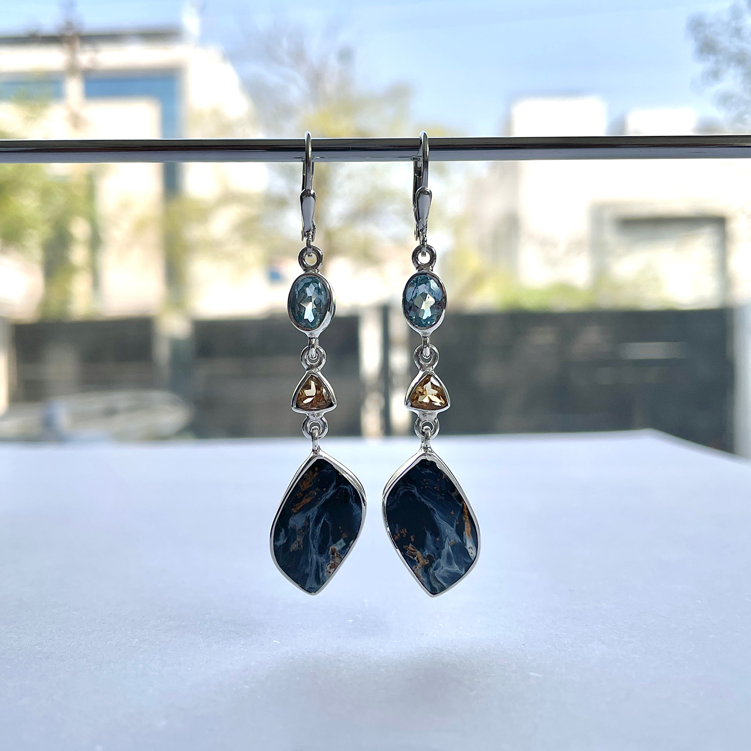 Pietersite Earring-(PIT-E-75.)