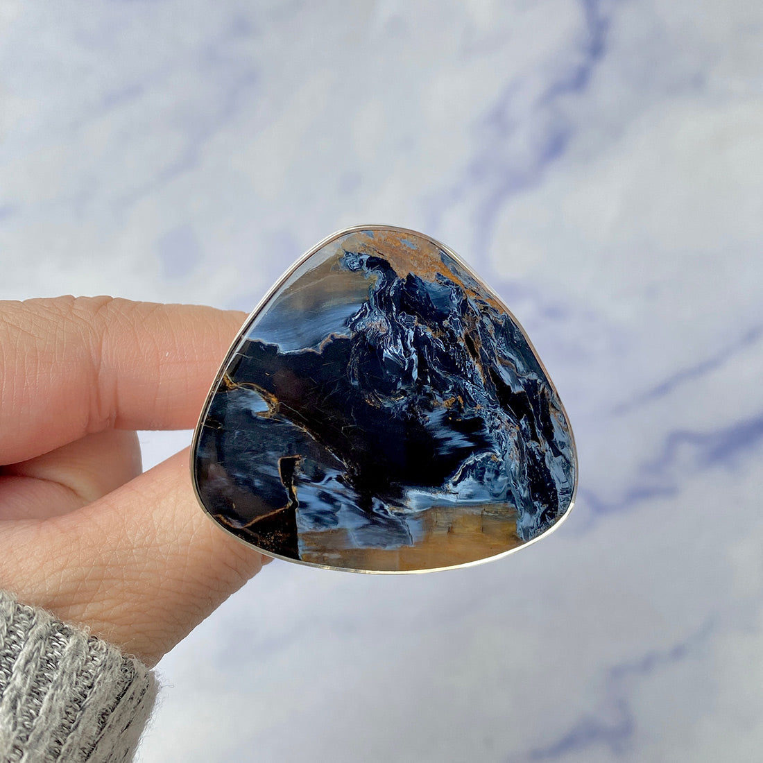 Pietersite Adjustable Ring-(PIT-R-365.)