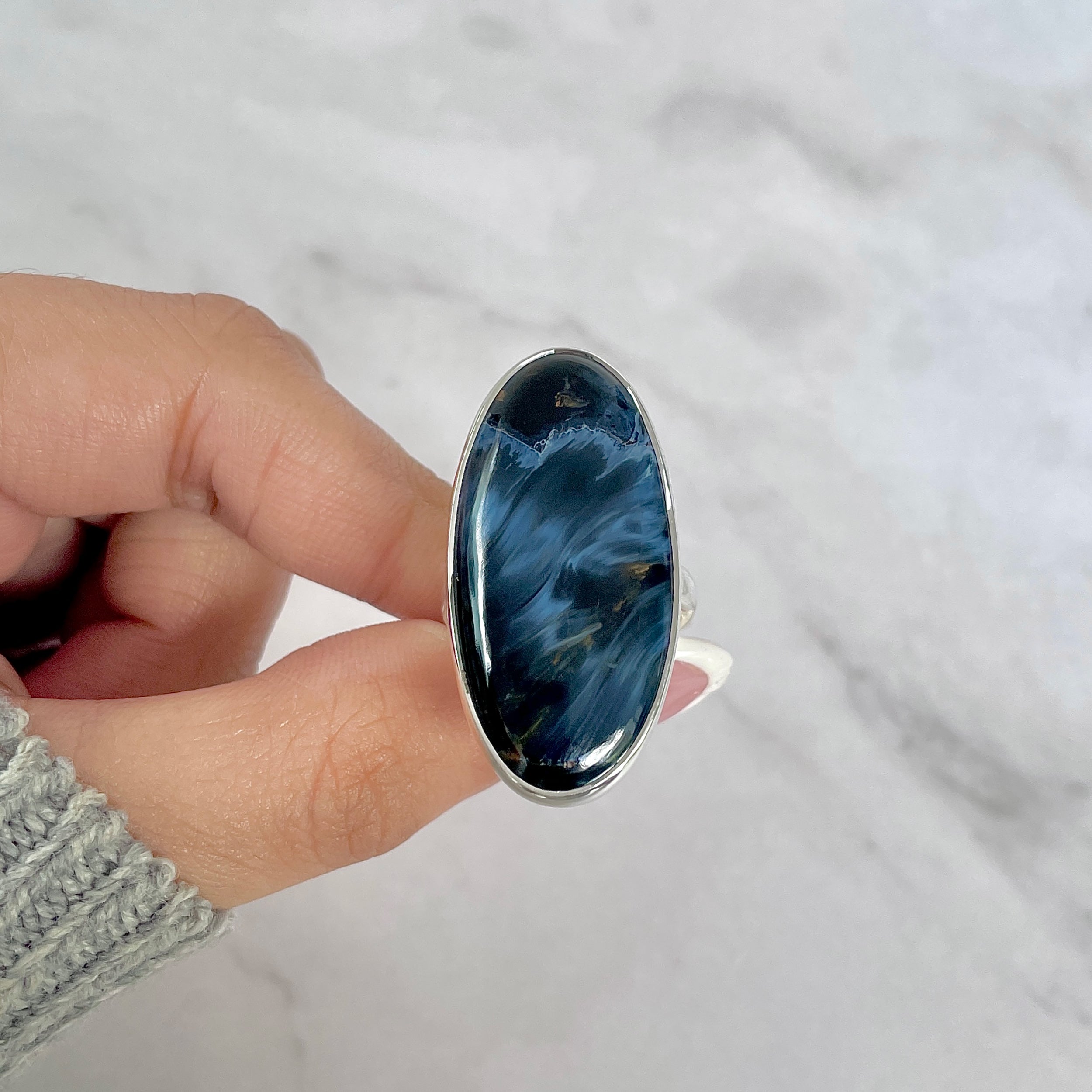 Pietersite Adjustable Ring-(PIT-R-410.)