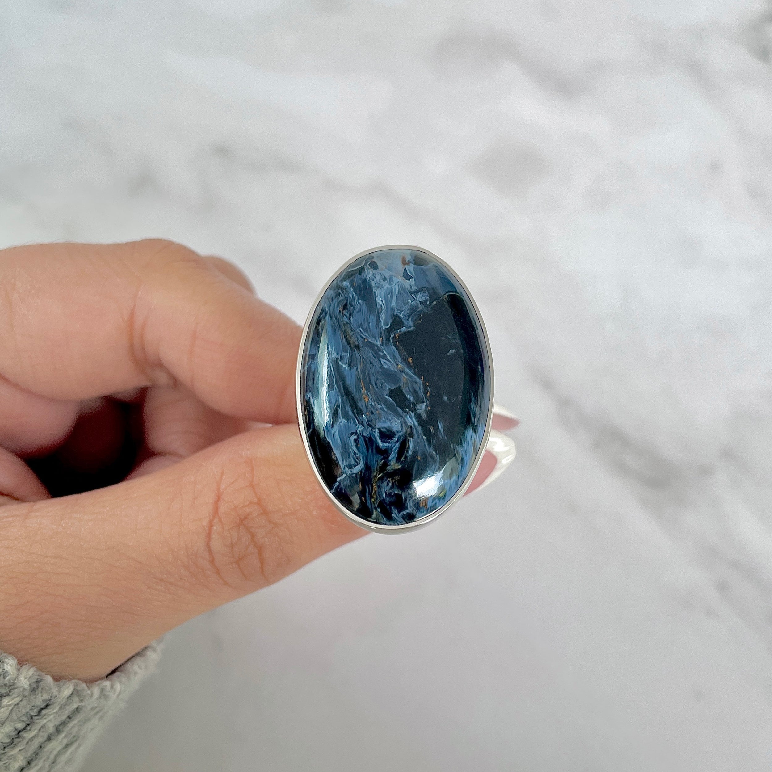 Pietersite Adjustable Ring-(PIT-R-411.)