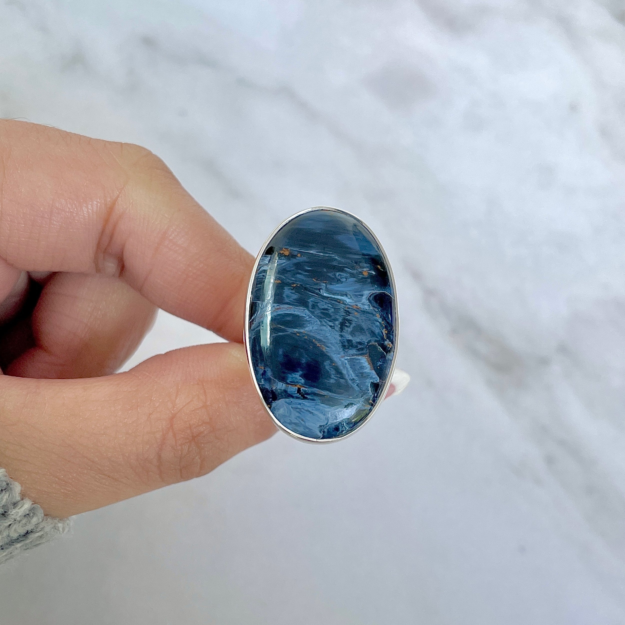Pietersite Adjustable Ring-(PIT-R-416.)
