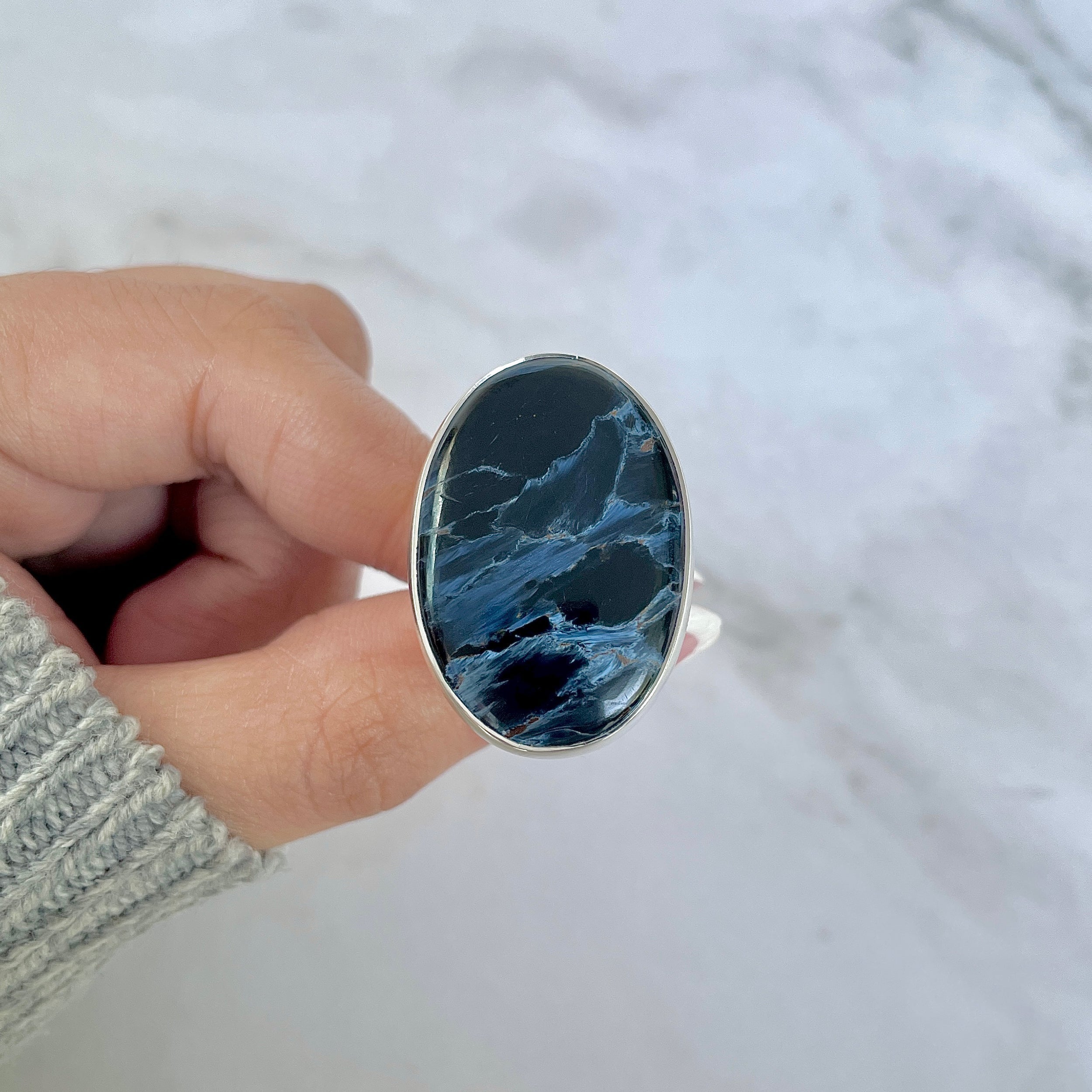Pietersite Adjustable Ring-(PIT-R-419.)
