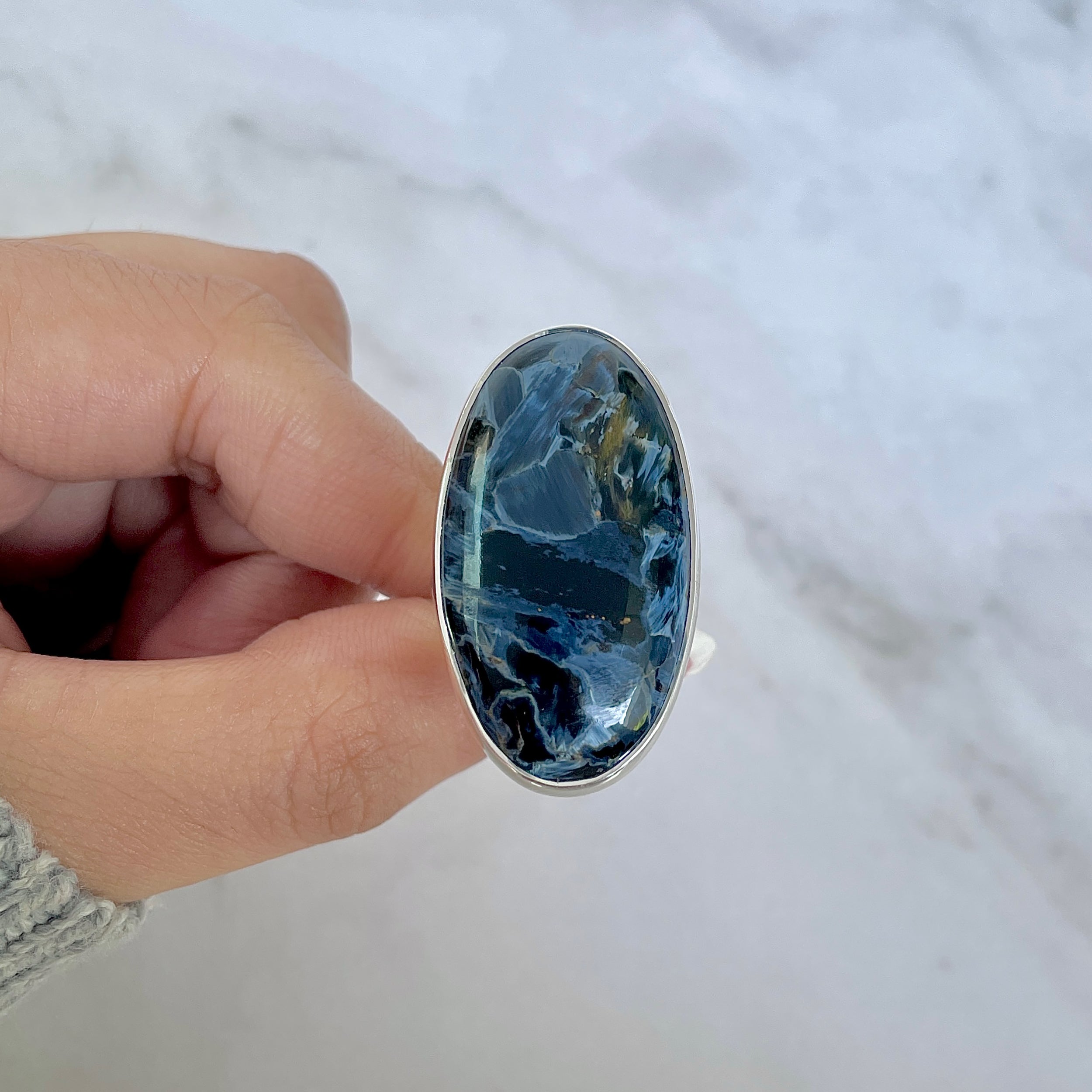 Pietersite Adjustable Ring-(PIT-R-420.)