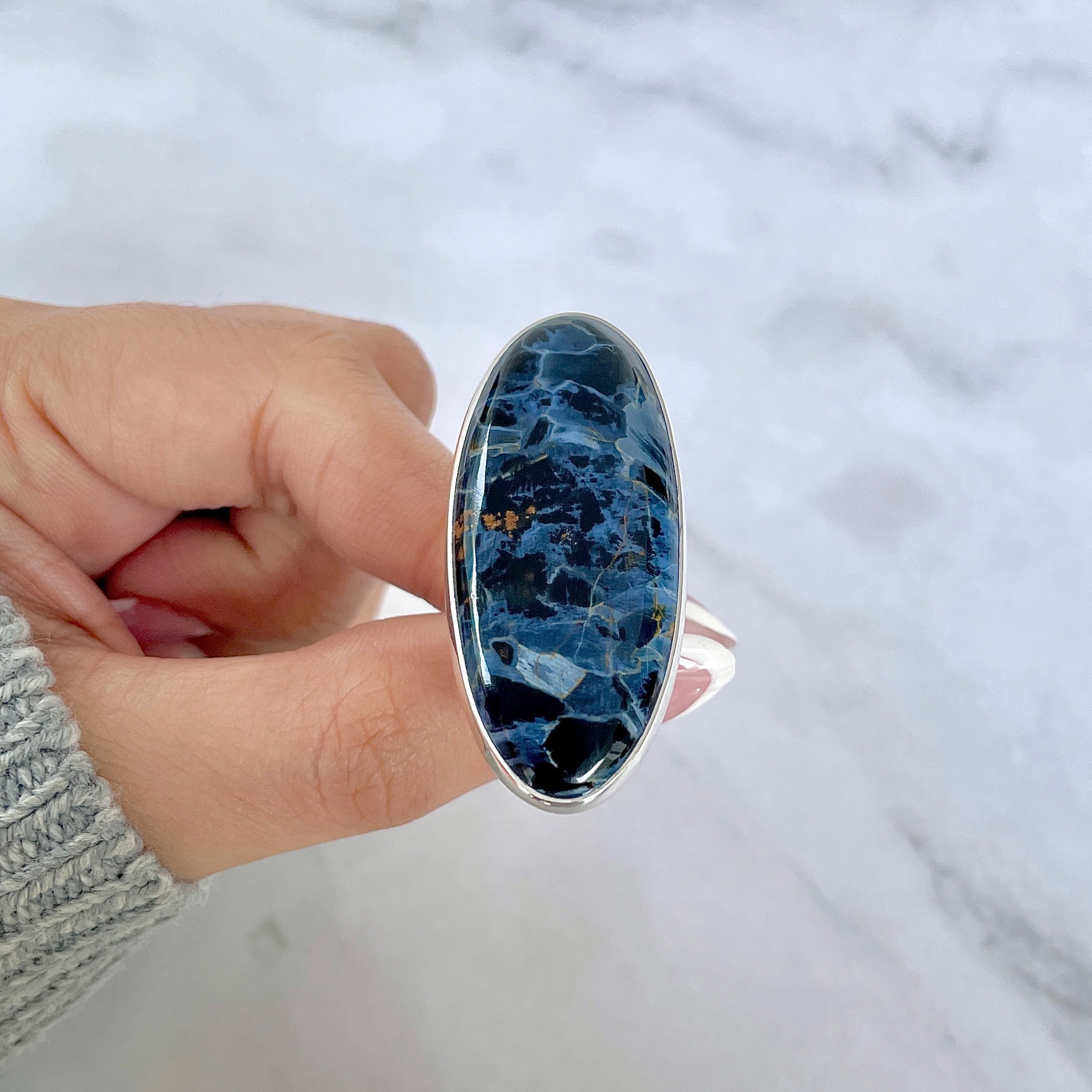 Pietersite Adjustable Ring-(PIT-R-429.)